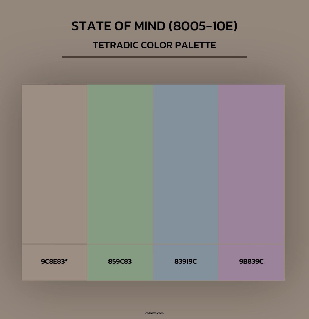 State of Mind (8005-10E) - Tetradic Color Palette
