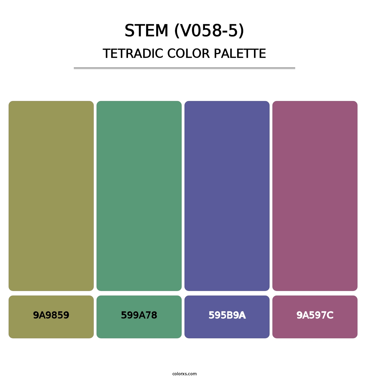Stem (V058-5) - Tetradic Color Palette