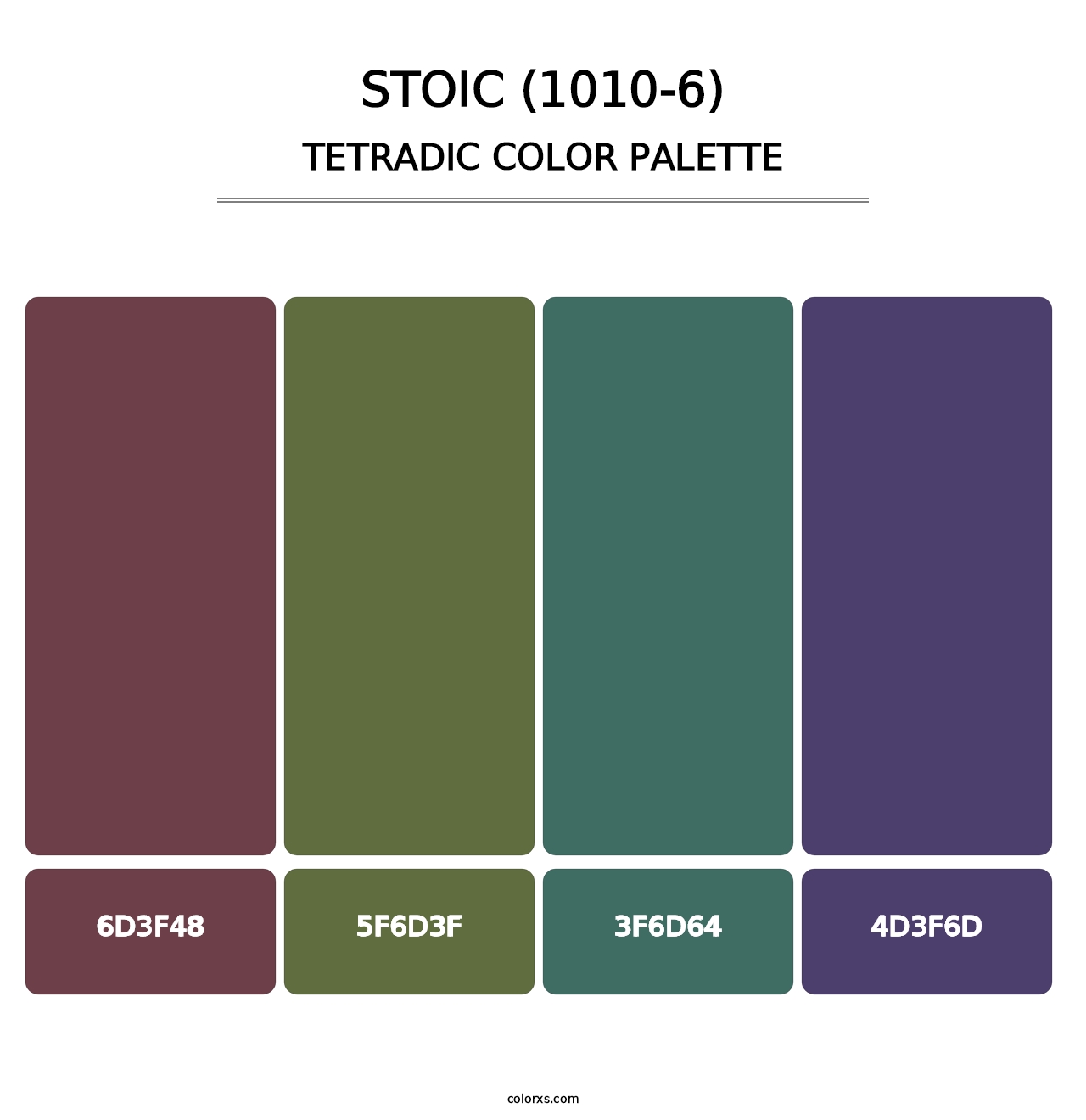 Stoic (1010-6) - Tetradic Color Palette