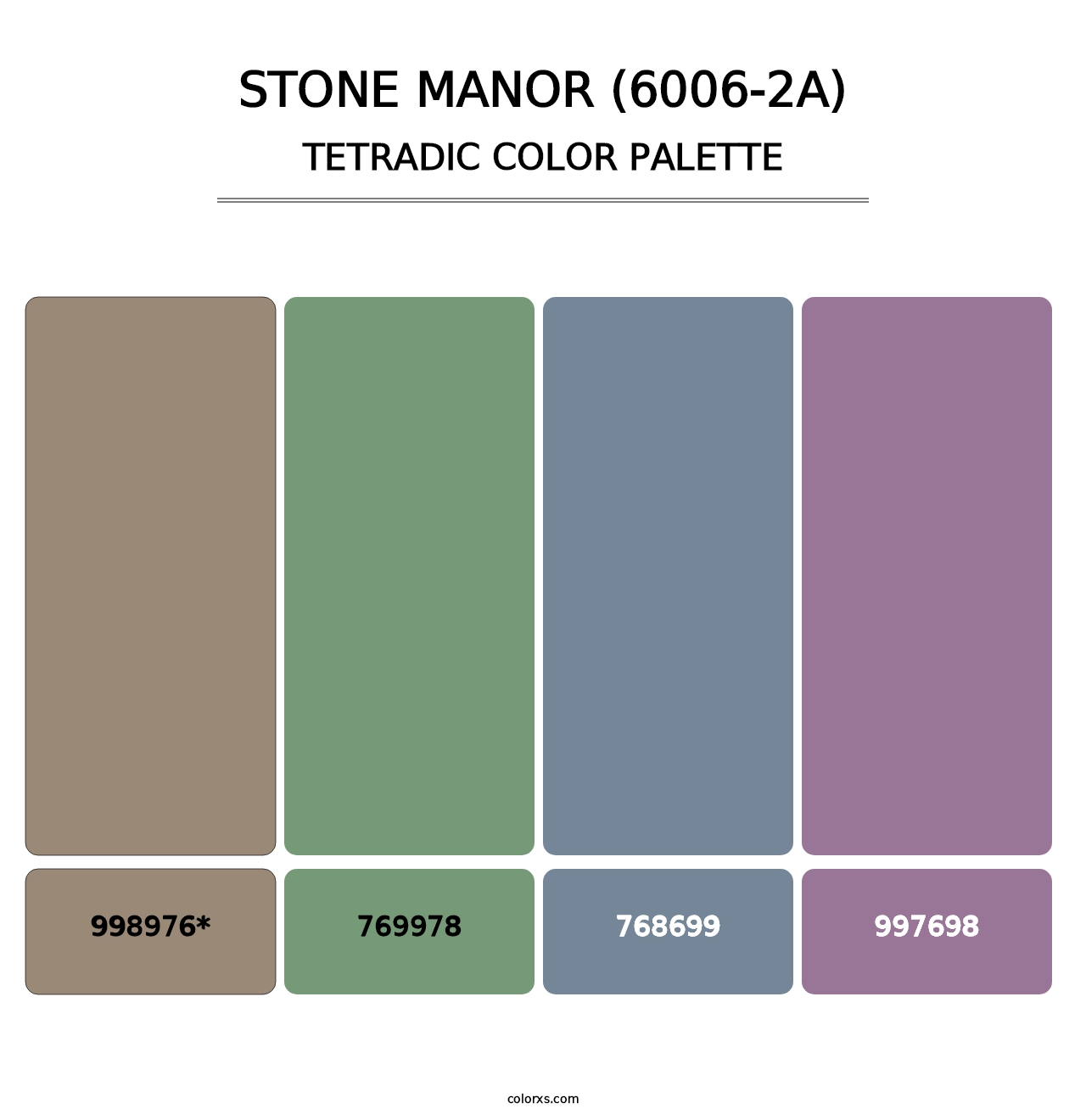 Stone Manor (6006-2A) - Tetradic Color Palette