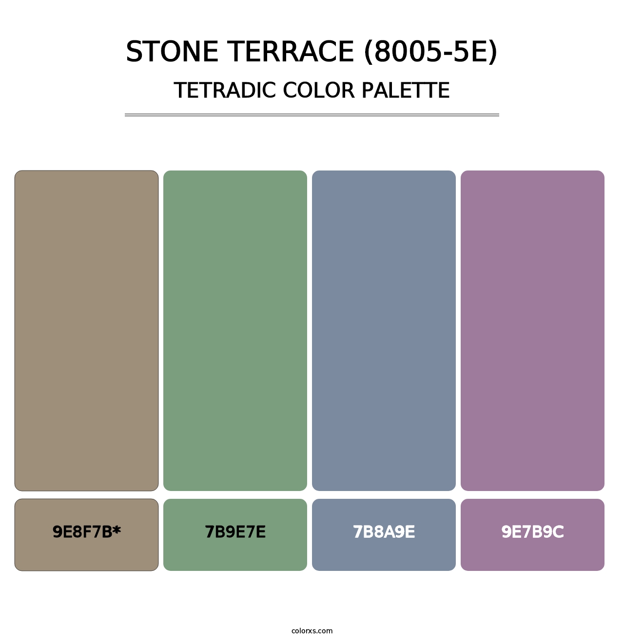 Stone Terrace (8005-5E) - Tetradic Color Palette