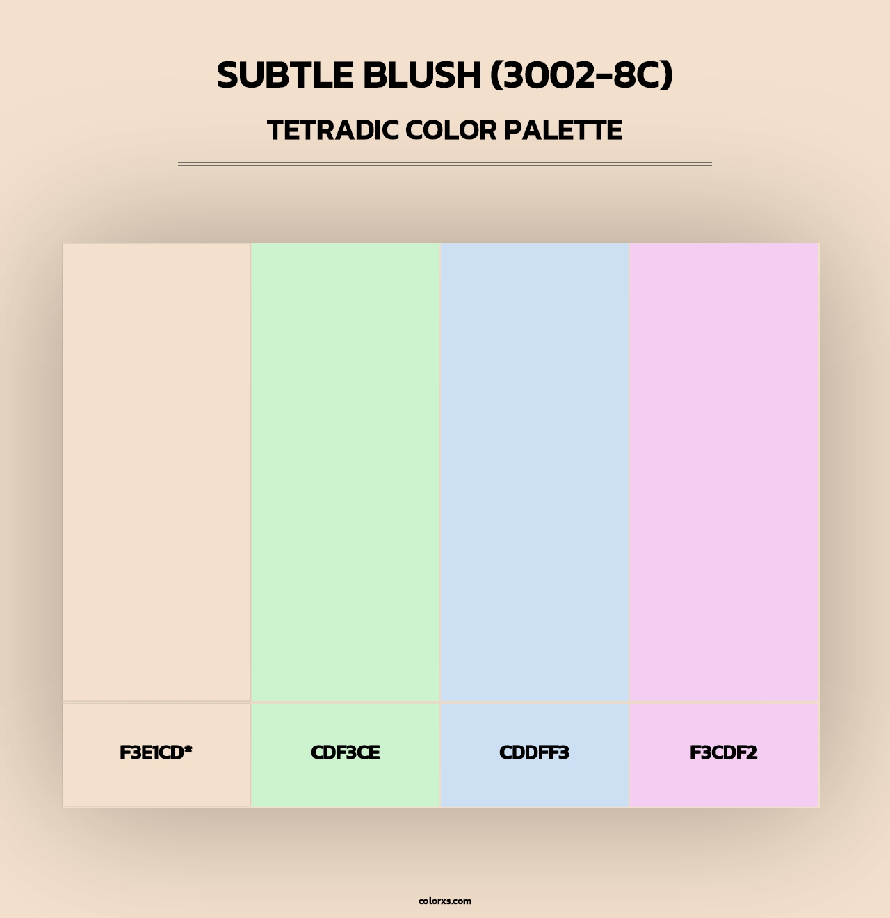 Subtle Blush (3002-8C) - Tetradic Color Palette