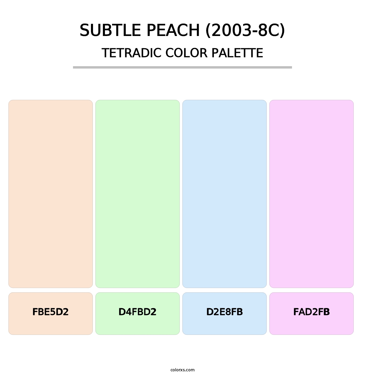 Subtle Peach (2003-8C) - Tetradic Color Palette