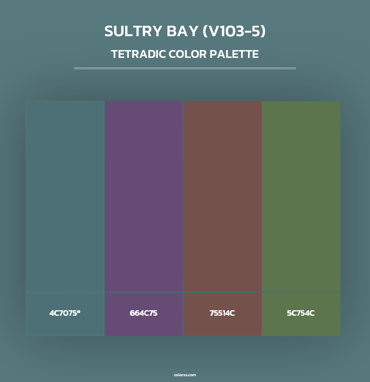 Sultry Bay (V103-5) - Tetradic Color Palette