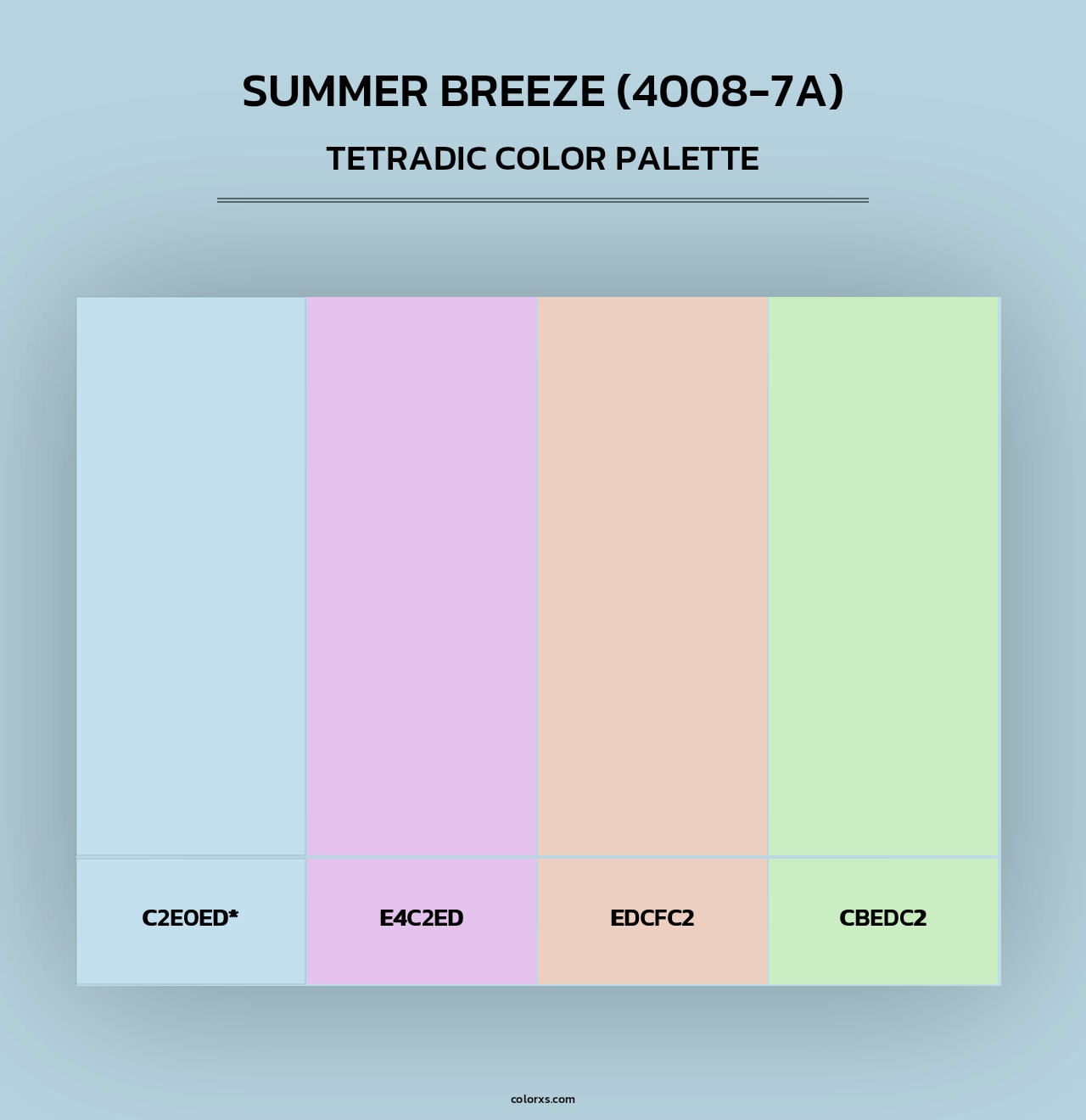 Summer Breeze (4008-7A) - Tetradic Color Palette