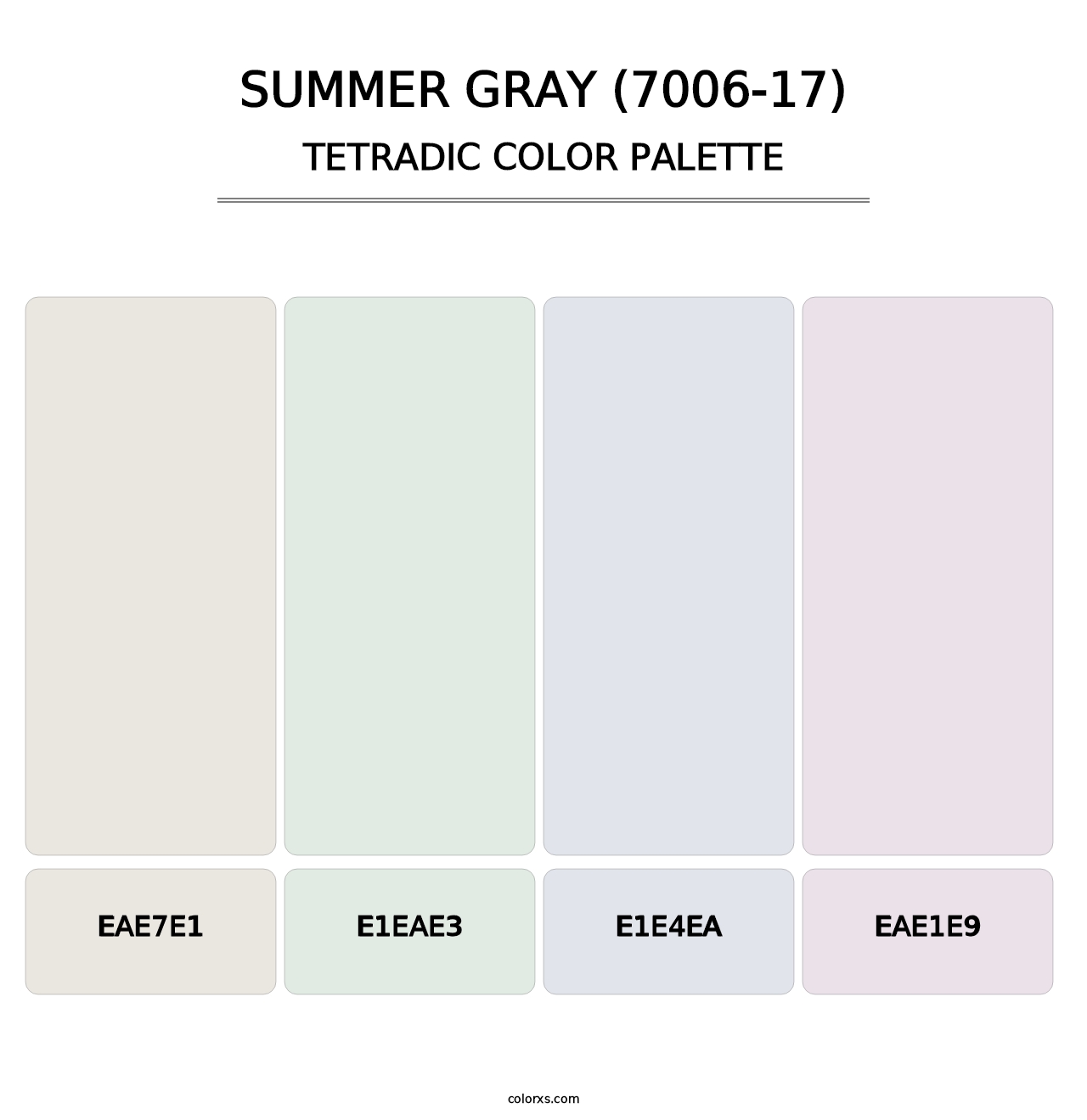 Summer Gray (7006-17) - Tetradic Color Palette
