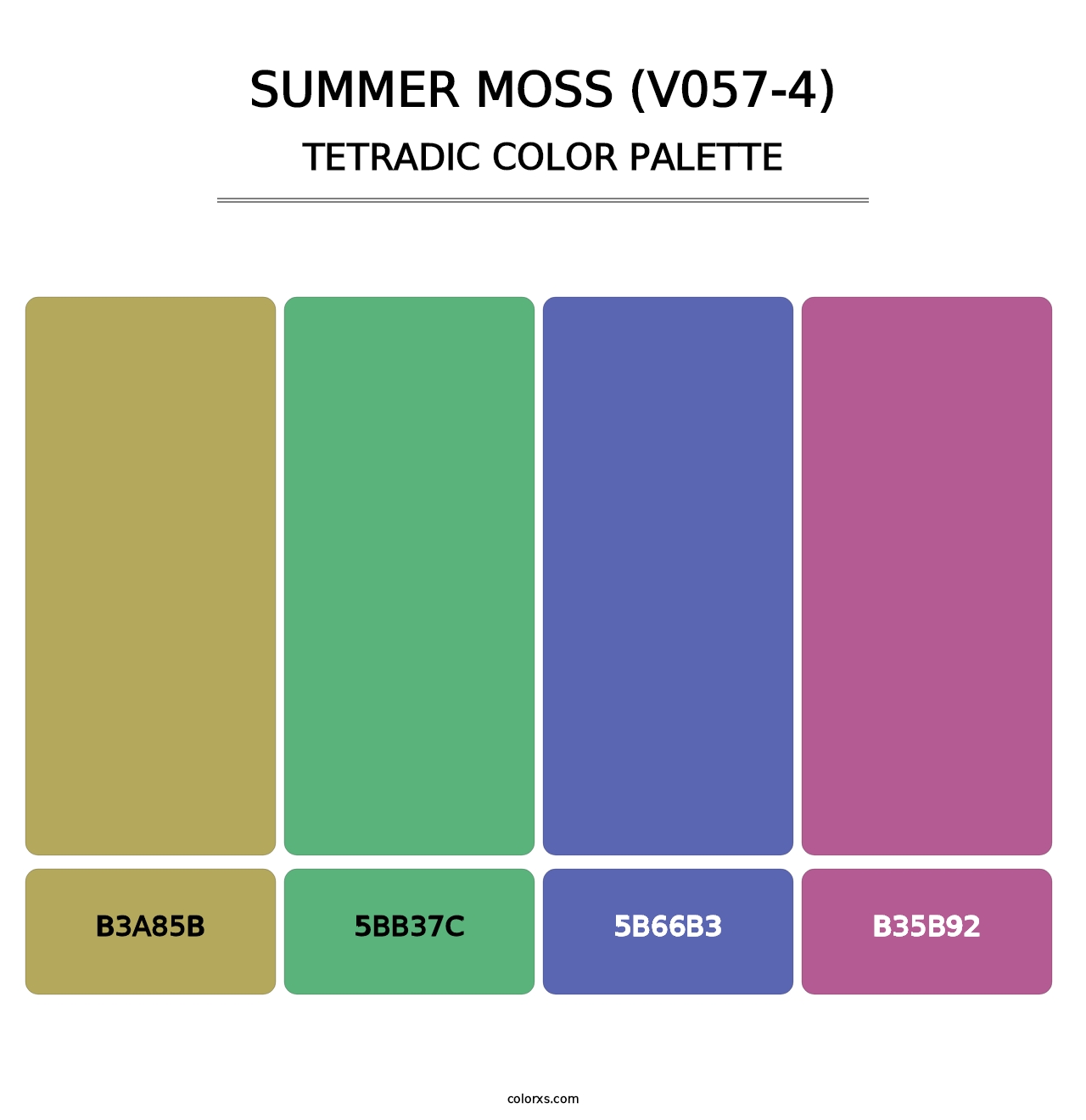 Summer Moss (V057-4) - Tetradic Color Palette