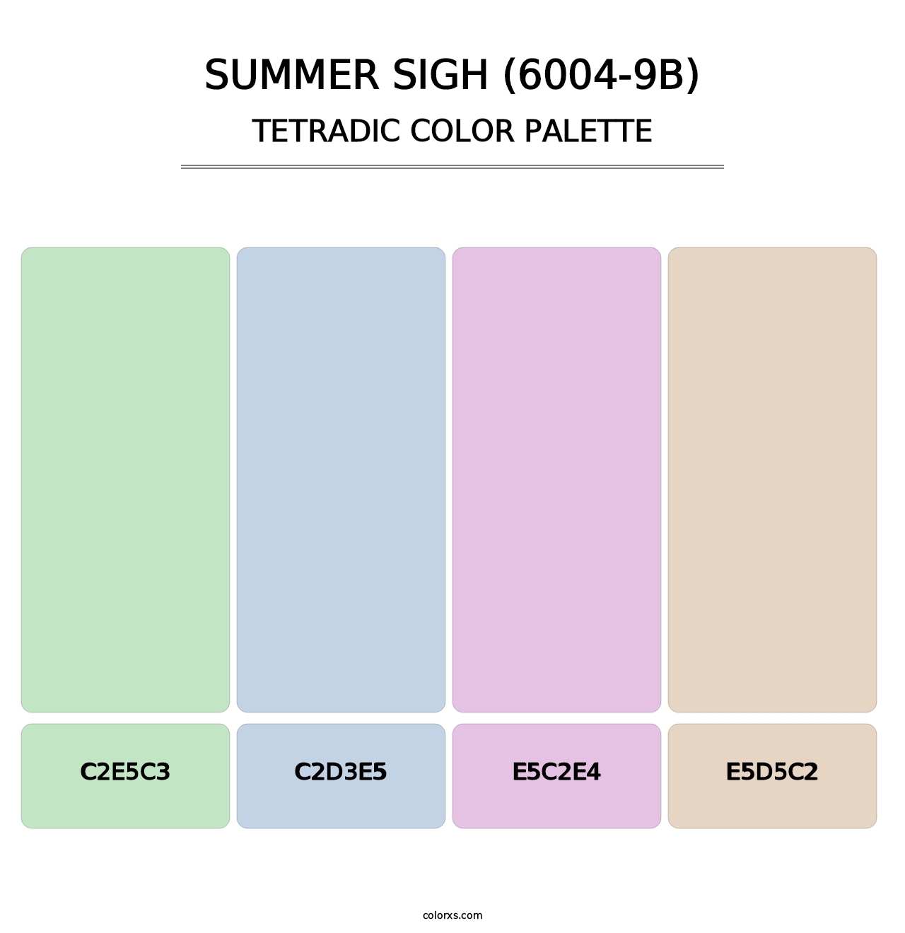 Summer Sigh (6004-9B) - Tetradic Color Palette