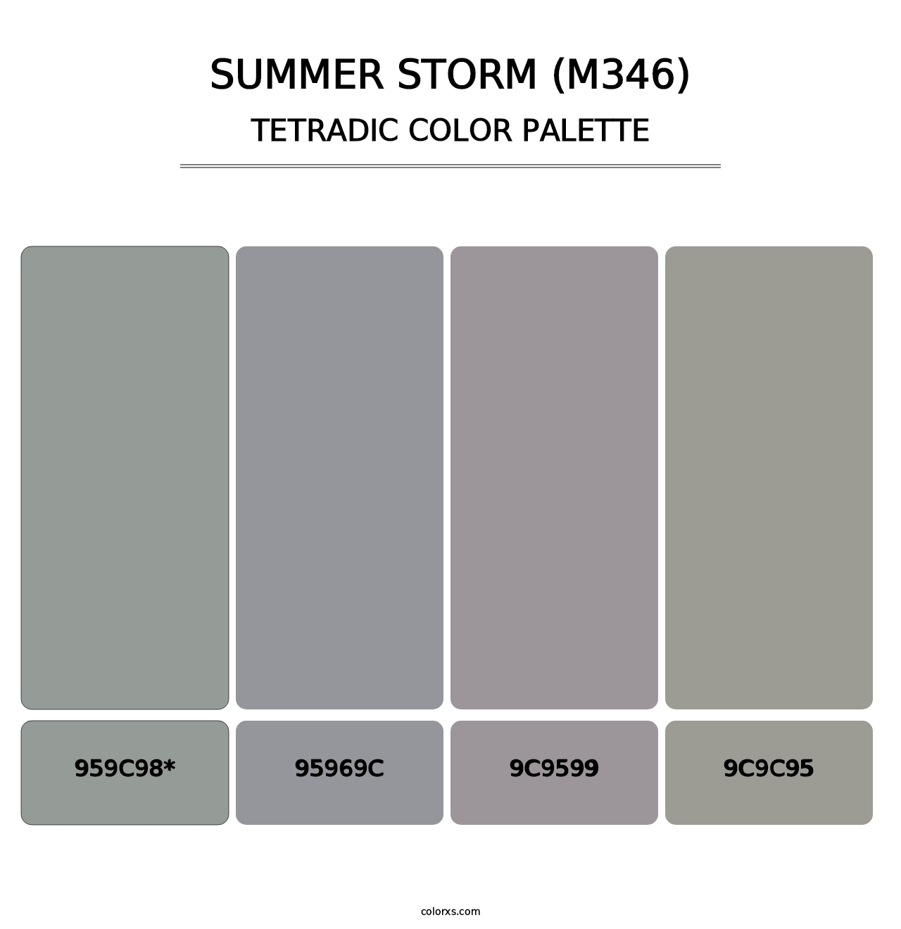Summer Storm (M346) - Tetradic Color Palette