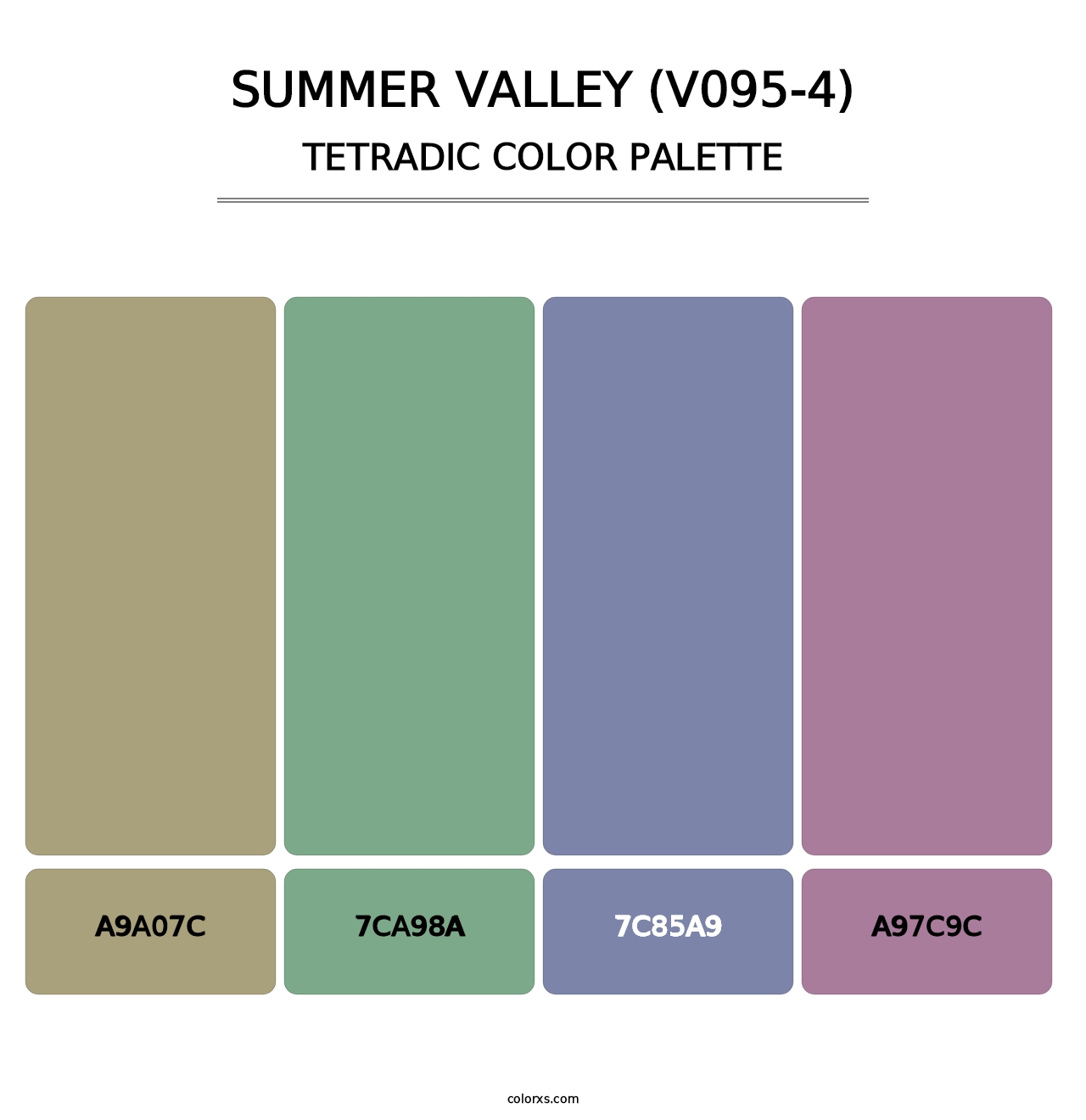 Summer Valley (V095-4) - Tetradic Color Palette