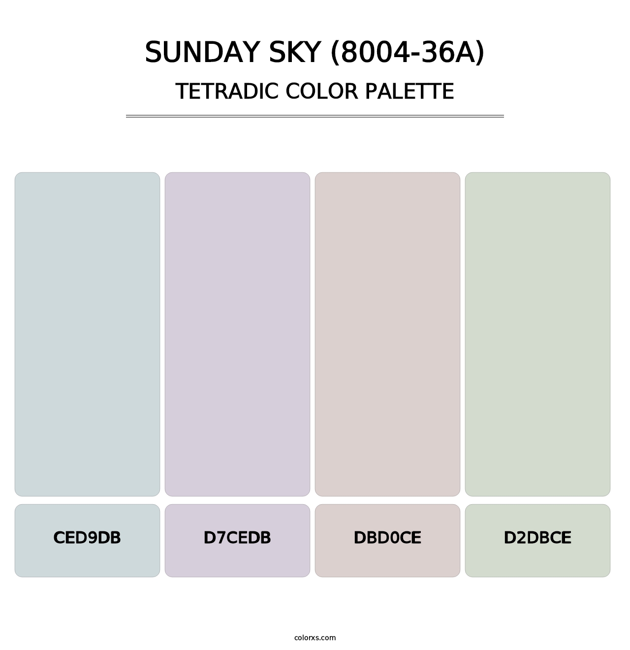 Sunday Sky (8004-36A) - Tetradic Color Palette