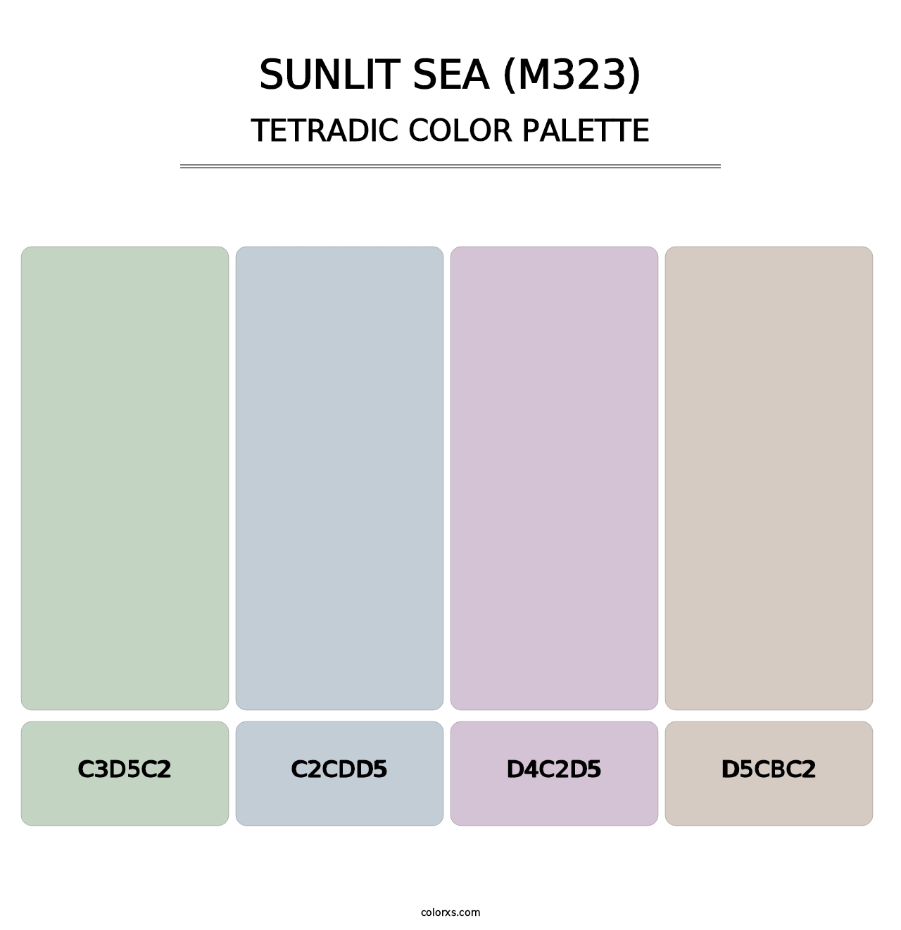 Sunlit Sea (M323) - Tetradic Color Palette