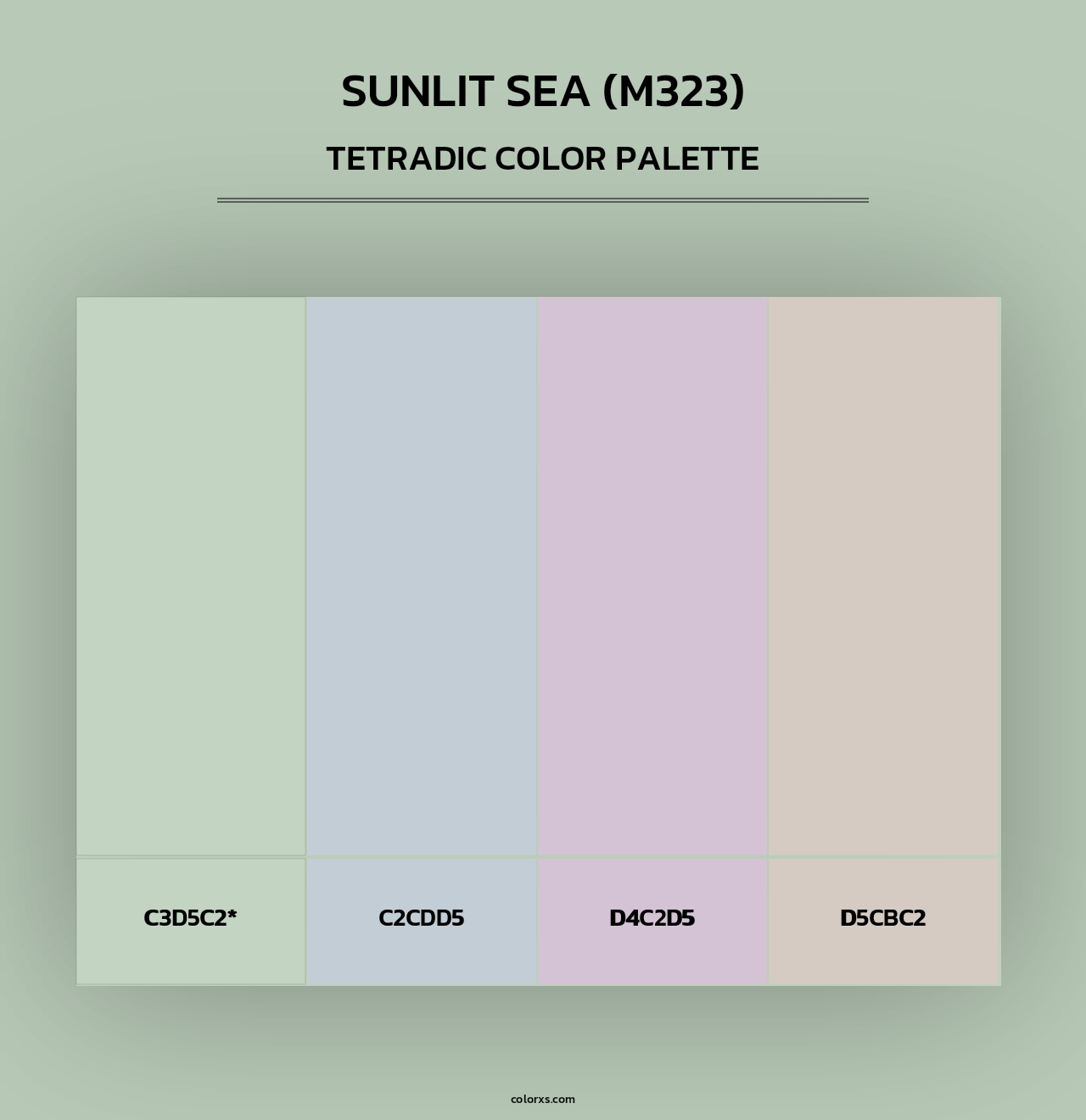 Sunlit Sea (M323) - Tetradic Color Palette
