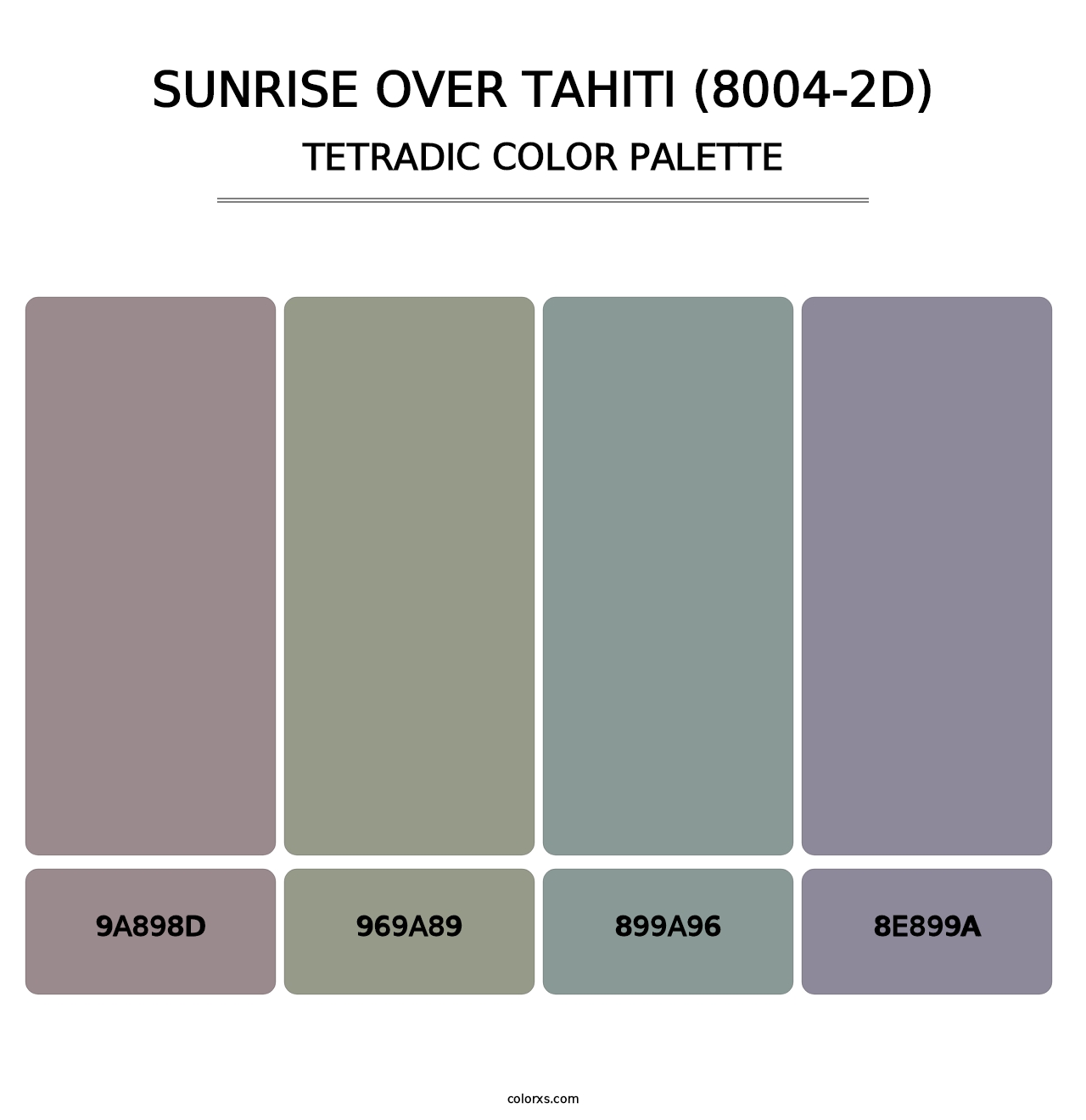 Sunrise Over Tahiti (8004-2D) - Tetradic Color Palette