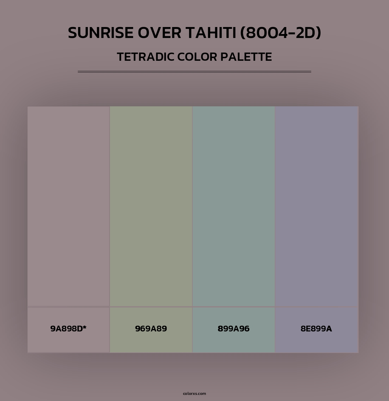 Sunrise Over Tahiti (8004-2D) - Tetradic Color Palette