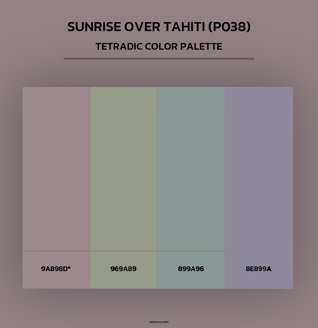 Sunrise Over Tahiti (P038) - Tetradic Color Palette