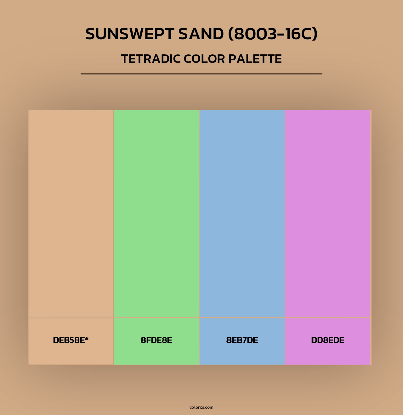 Sunswept Sand (8003-16C) - Tetradic Color Palette