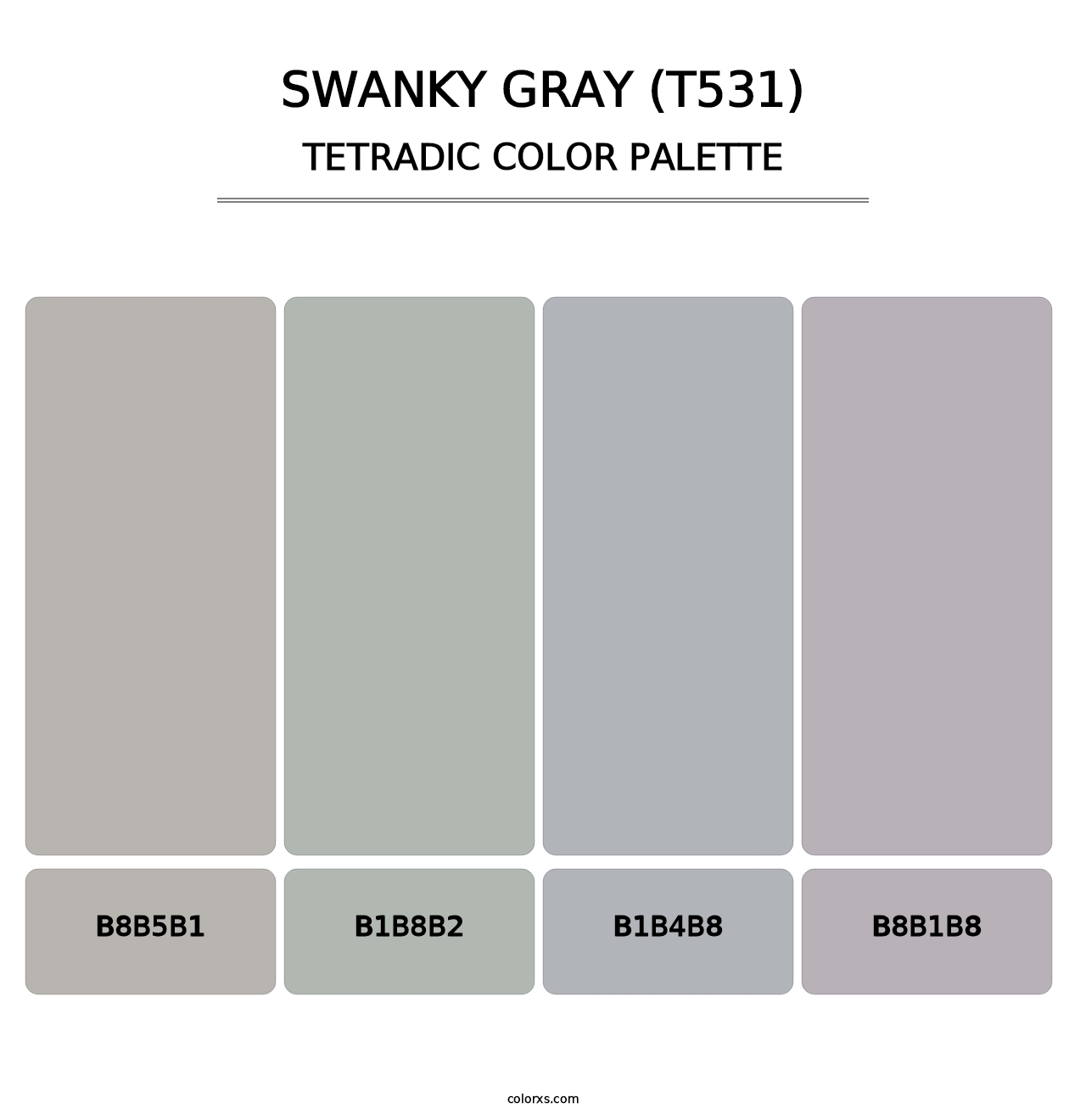 Swanky Gray (T531) - Tetradic Color Palette