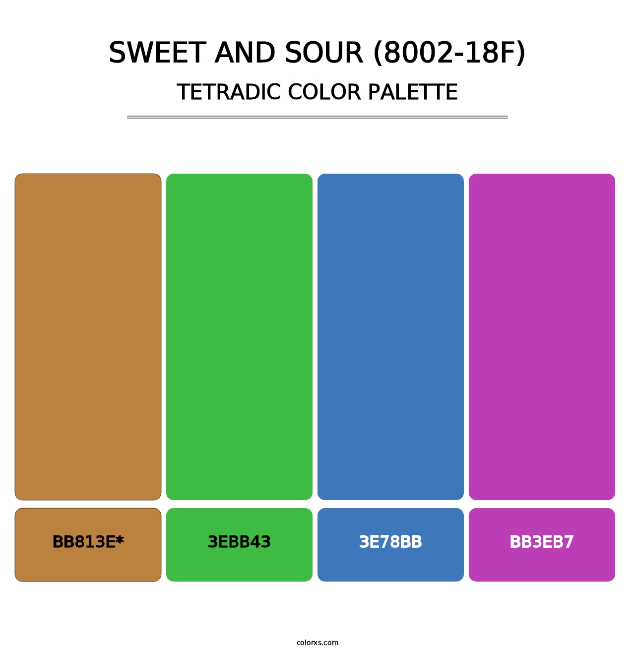 Sweet and Sour (8002-18F) - Tetradic Color Palette