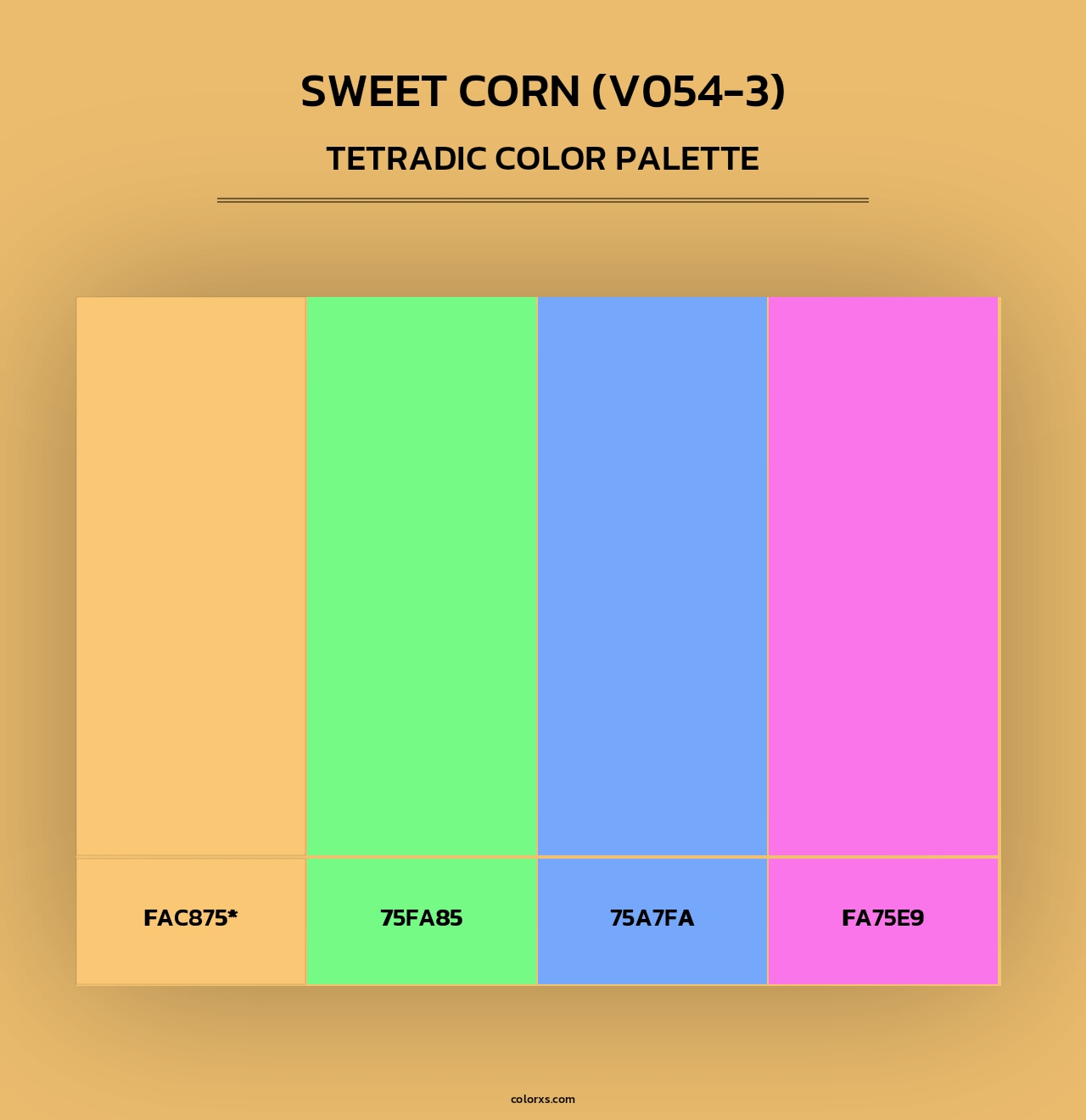 Sweet Corn (V054-3) - Tetradic Color Palette