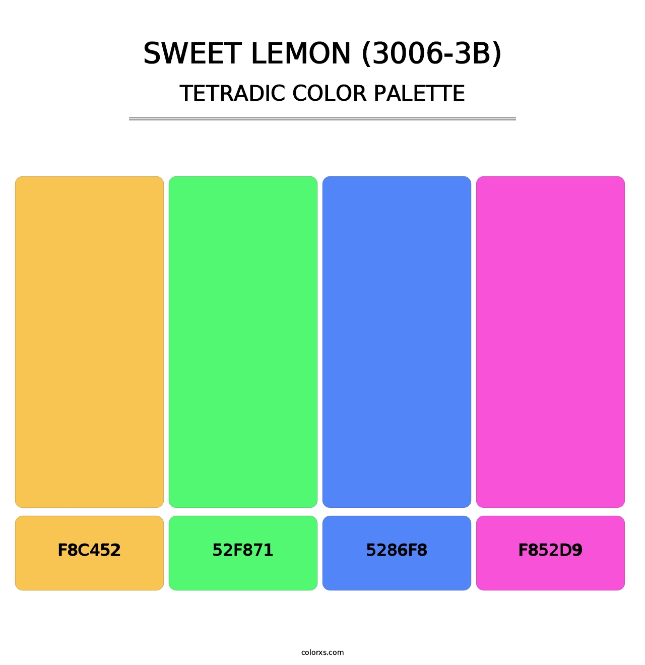 Sweet Lemon (3006-3B) - Tetradic Color Palette