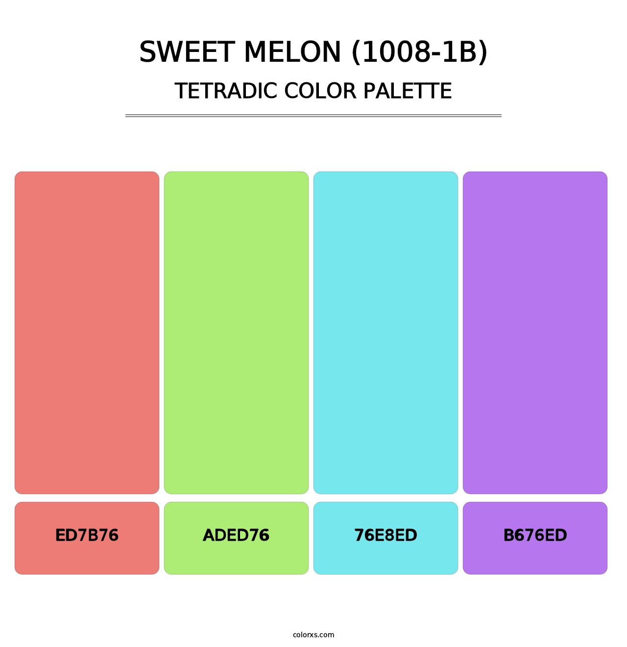 Sweet Melon (1008-1B) - Tetradic Color Palette