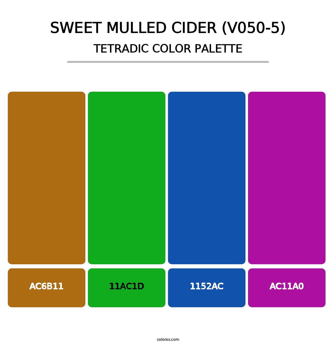 Sweet Mulled Cider (V050-5) - Tetradic Color Palette