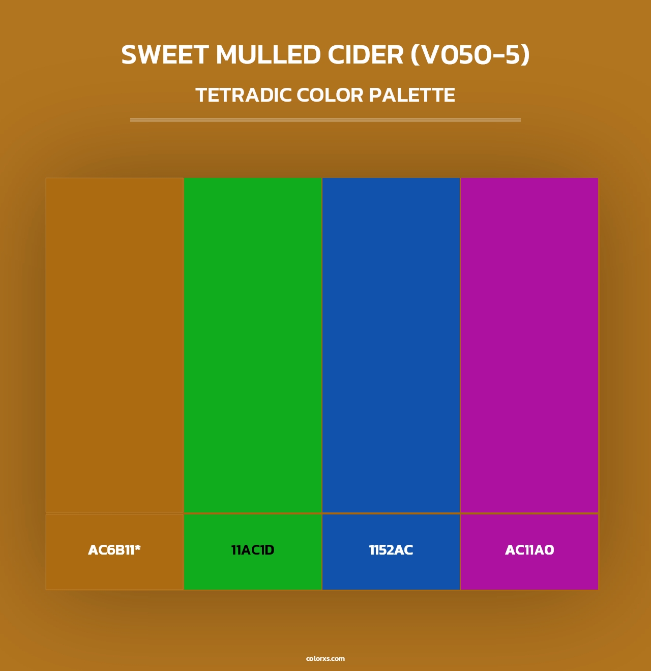 Sweet Mulled Cider (V050-5) - Tetradic Color Palette