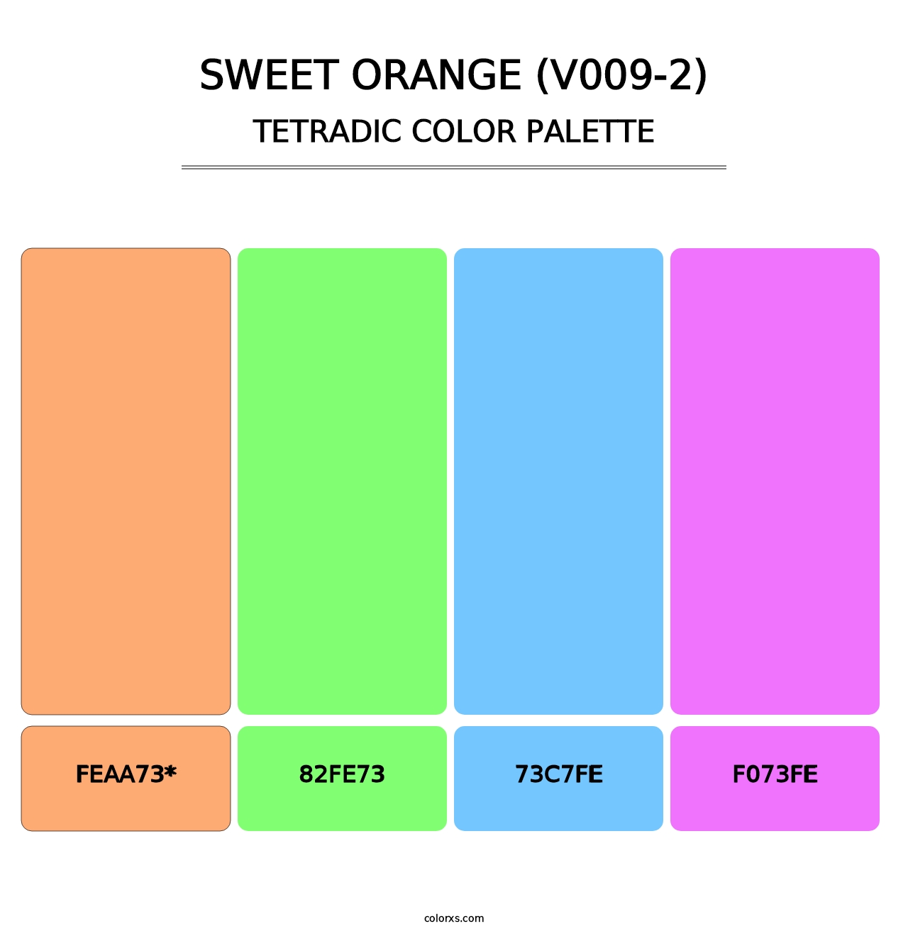 Sweet Orange (V009-2) - Tetradic Color Palette
