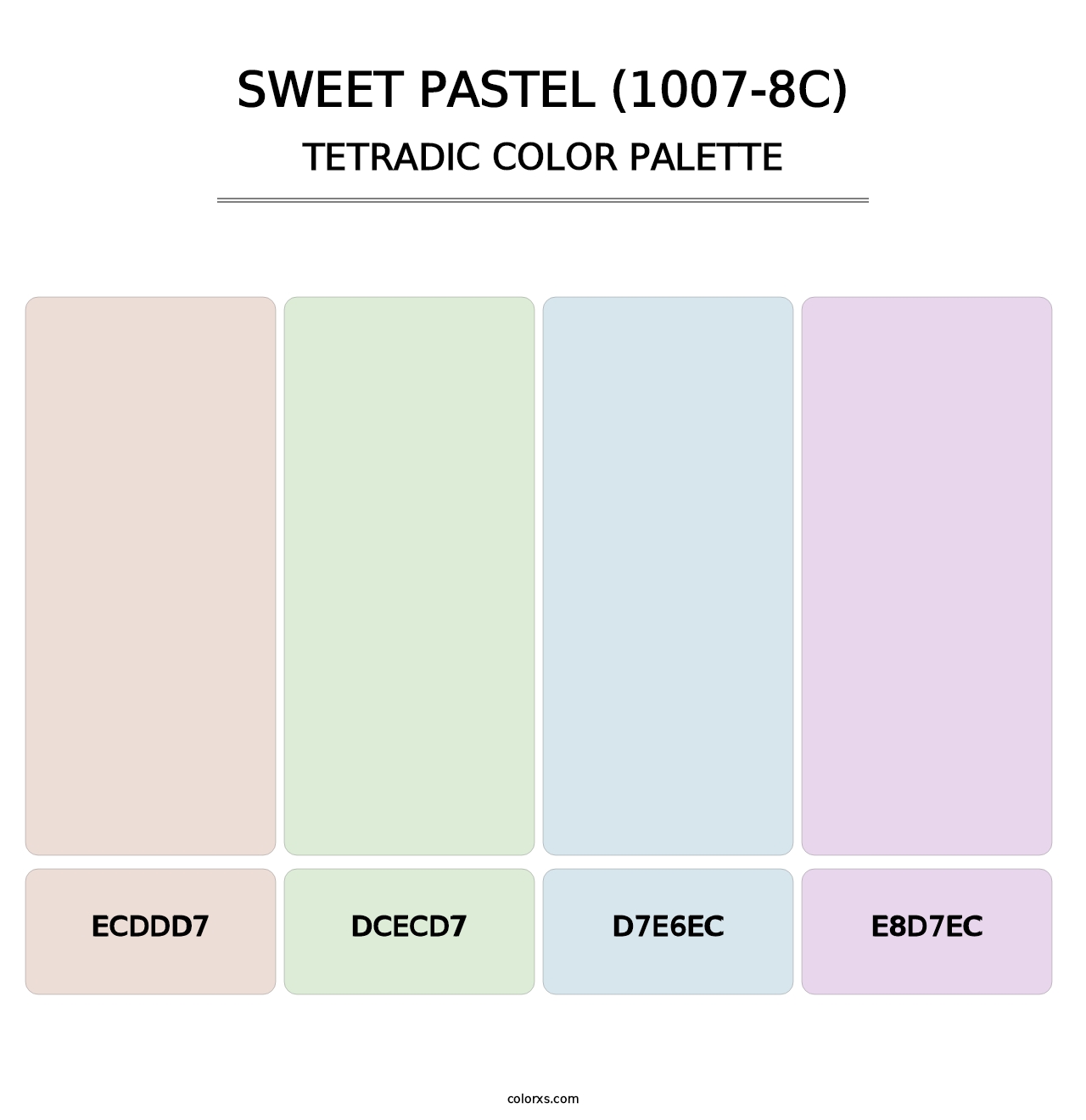 Sweet Pastel (1007-8C) - Tetradic Color Palette