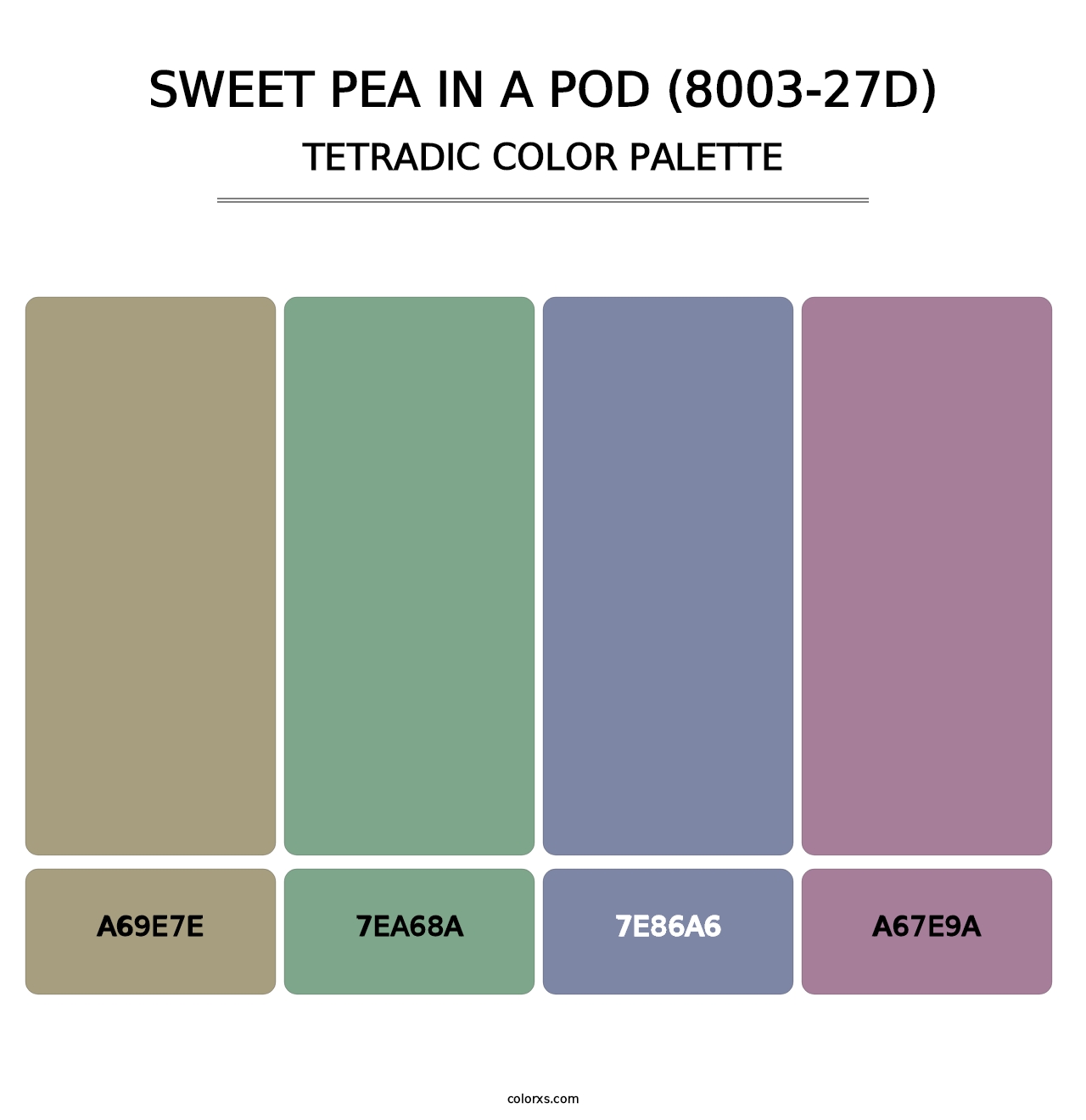 Sweet Pea in a Pod (8003-27D) - Tetradic Color Palette