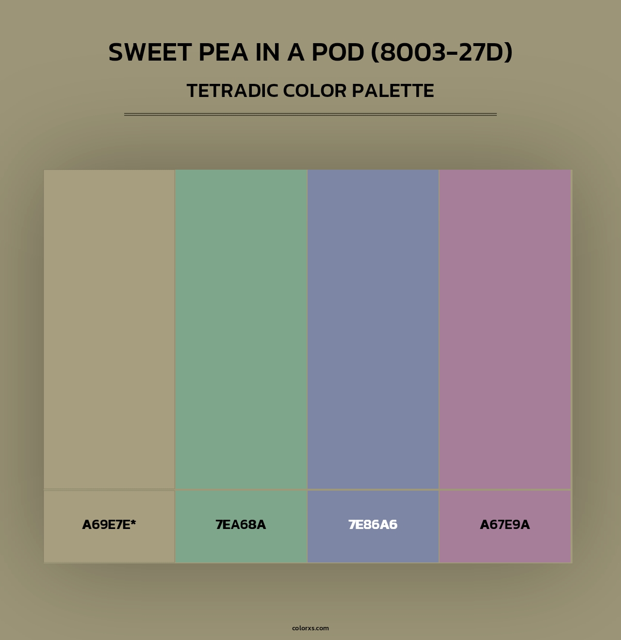 Sweet Pea in a Pod (8003-27D) - Tetradic Color Palette