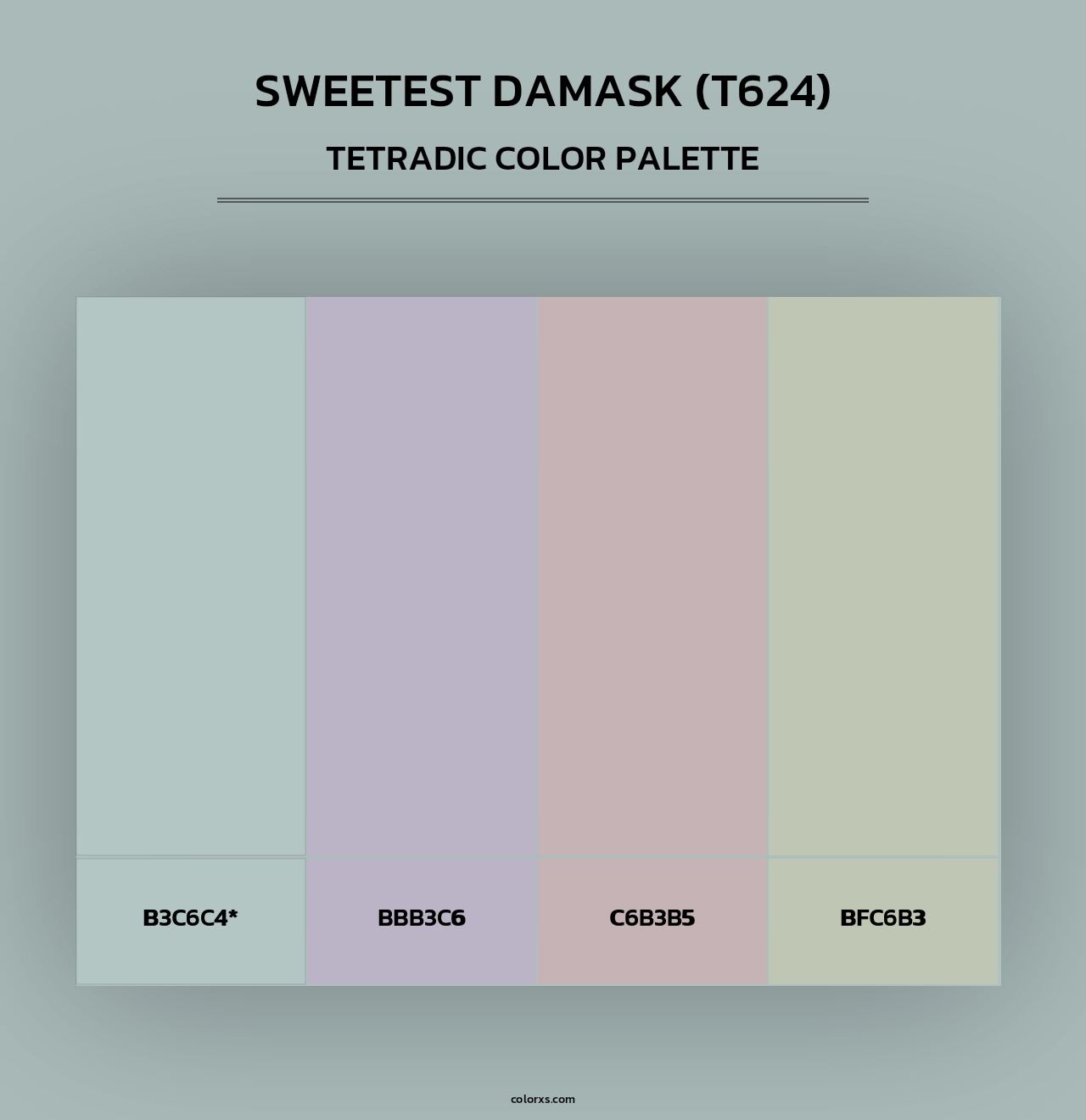 Sweetest Damask (T624) - Tetradic Color Palette