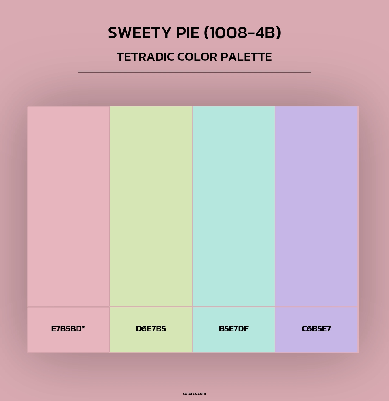 Sweety Pie (1008-4B) - Tetradic Color Palette