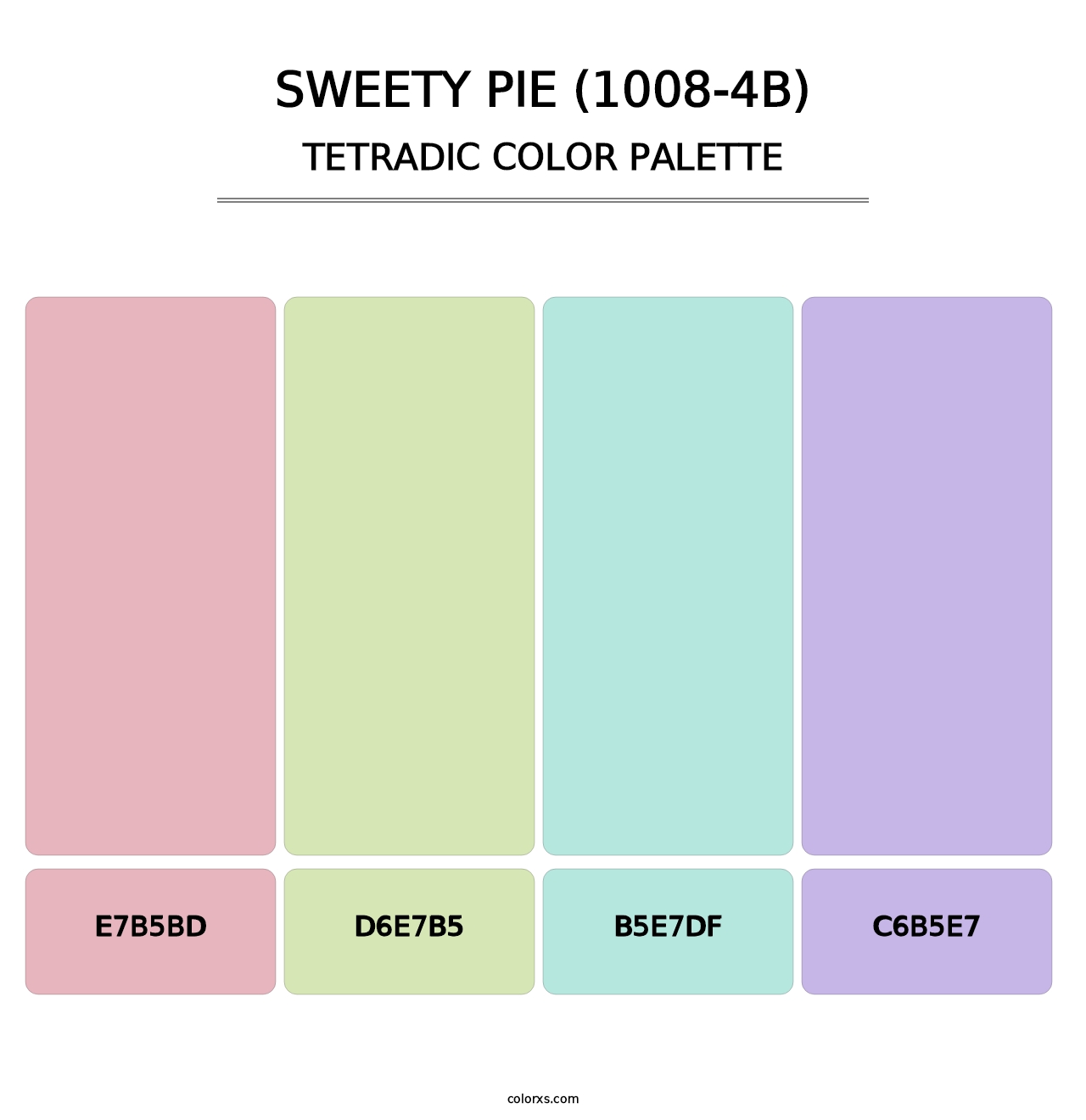 Sweety Pie (1008-4B) - Tetradic Color Palette