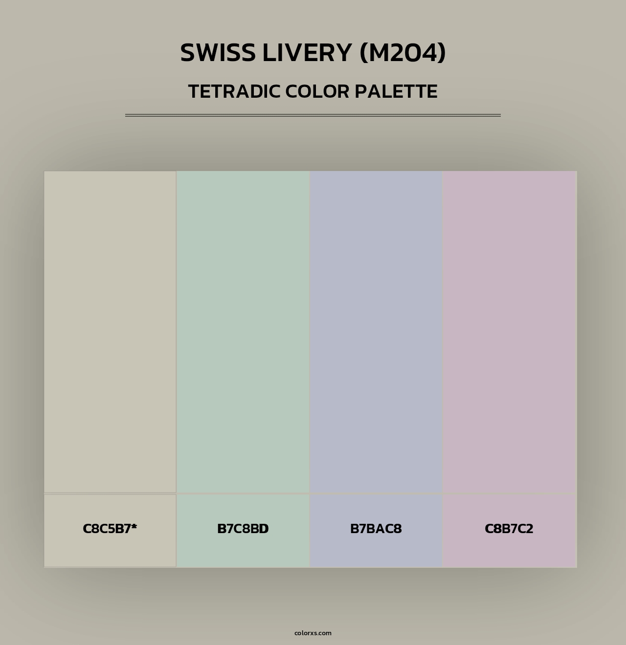 Swiss Livery (M204) - Tetradic Color Palette