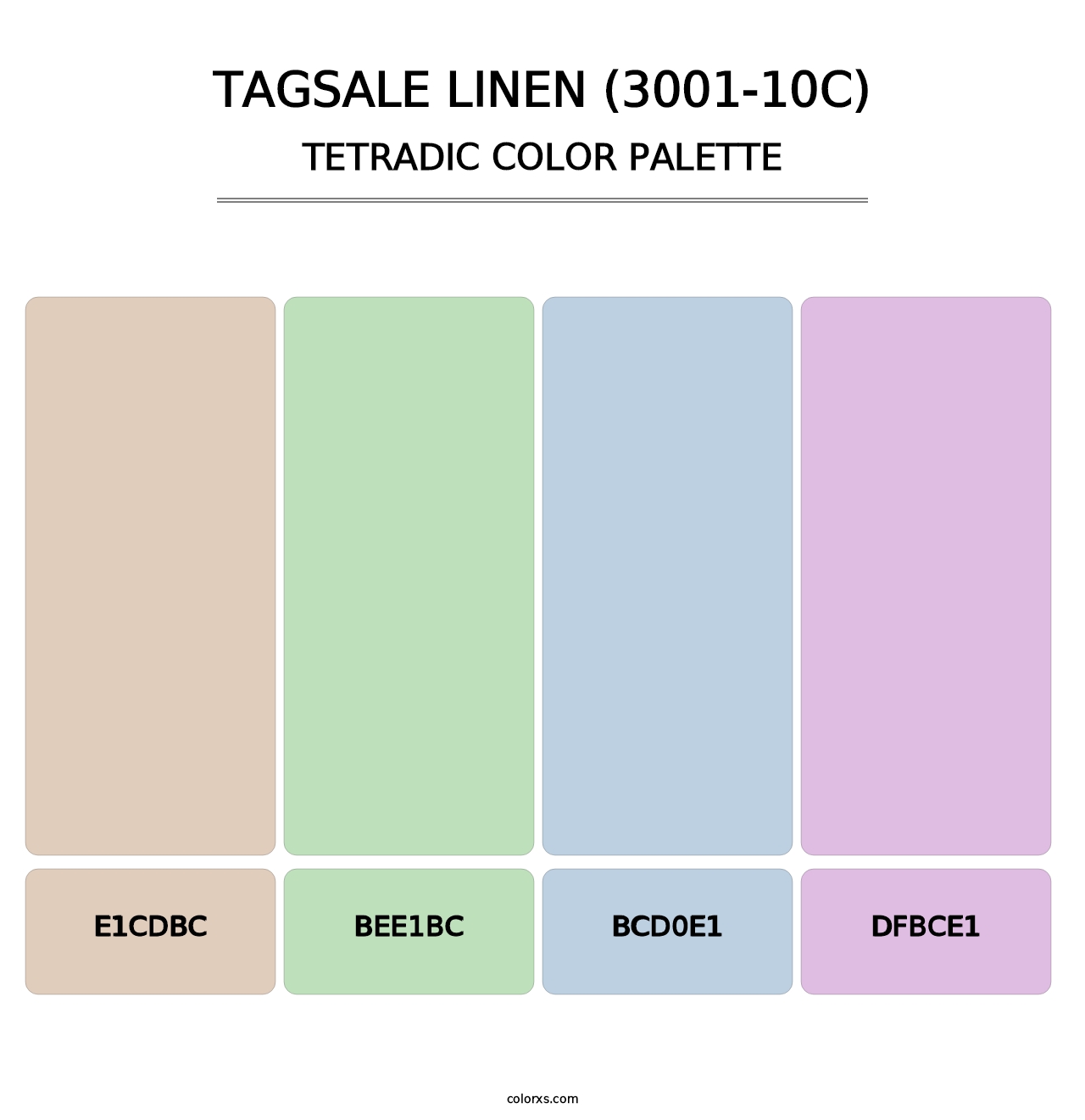 Tagsale Linen (3001-10C) - Tetradic Color Palette