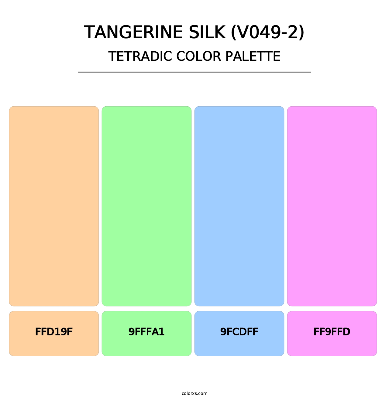 Tangerine Silk (V049-2) - Tetradic Color Palette