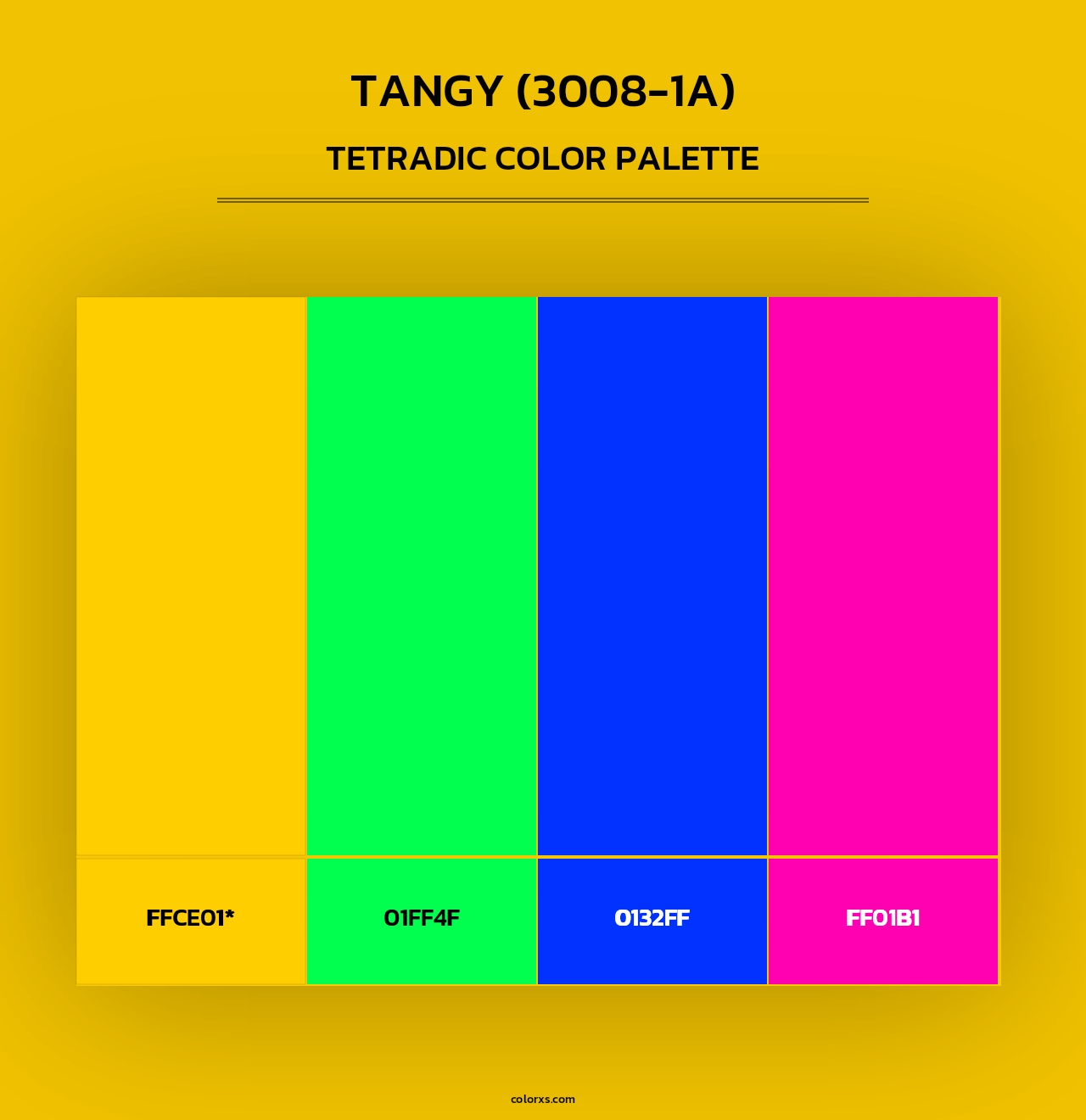 Tangy (3008-1A) - Tetradic Color Palette