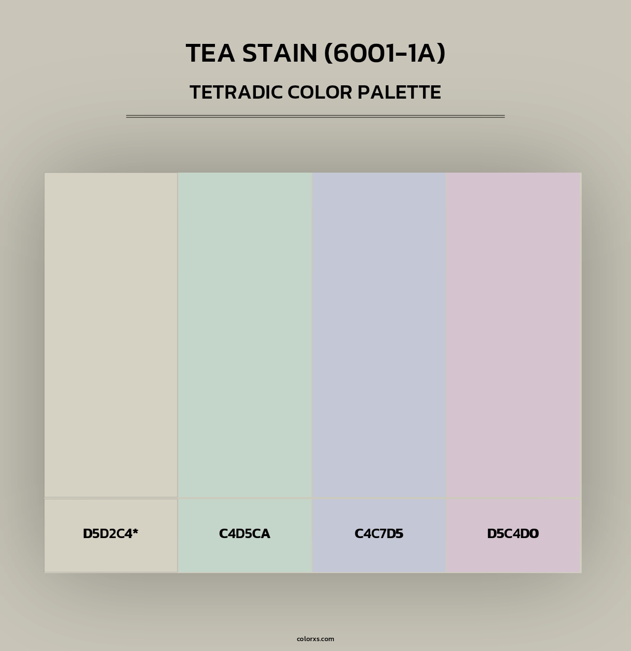 Tea Stain (6001-1A) - Tetradic Color Palette