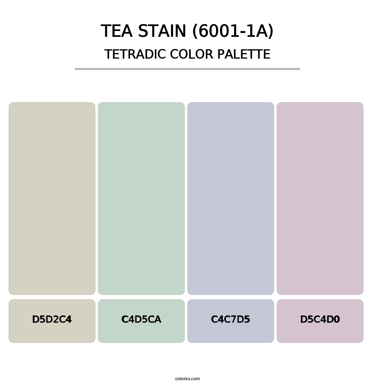 Tea Stain (6001-1A) - Tetradic Color Palette