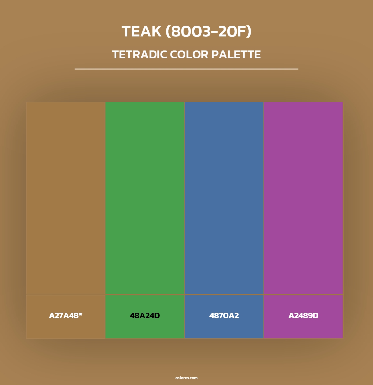 Teak (8003-20F) - Tetradic Color Palette