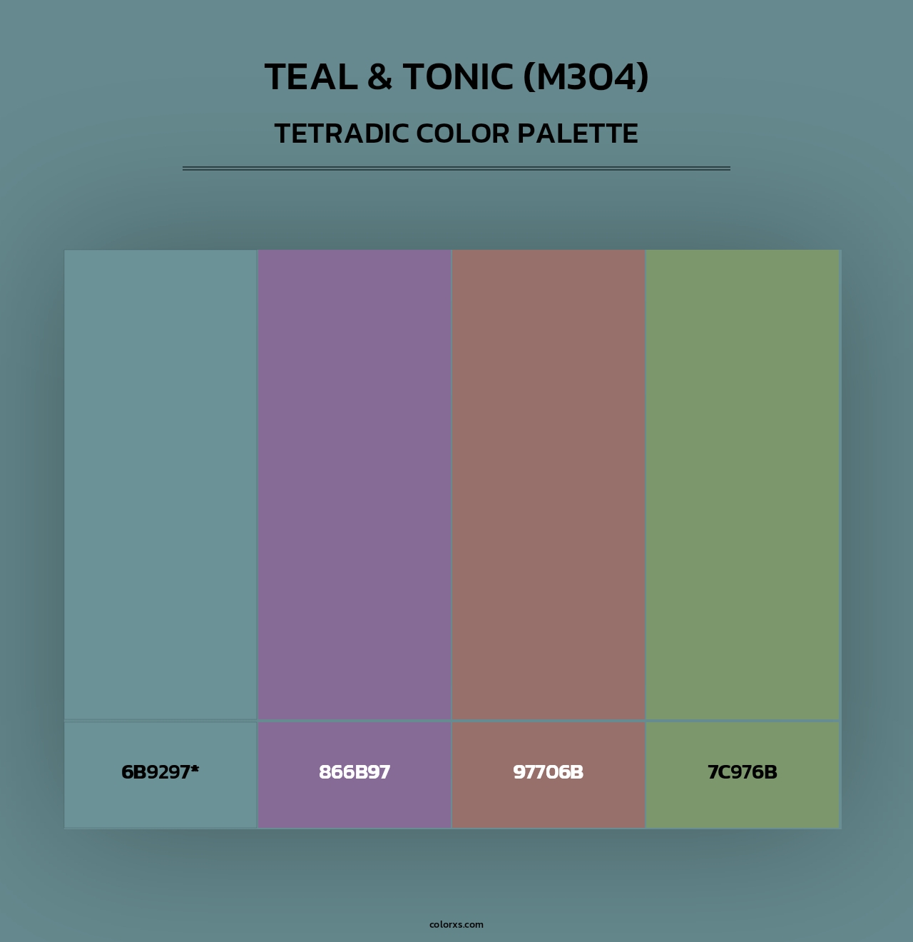 Teal & Tonic (M304) - Tetradic Color Palette