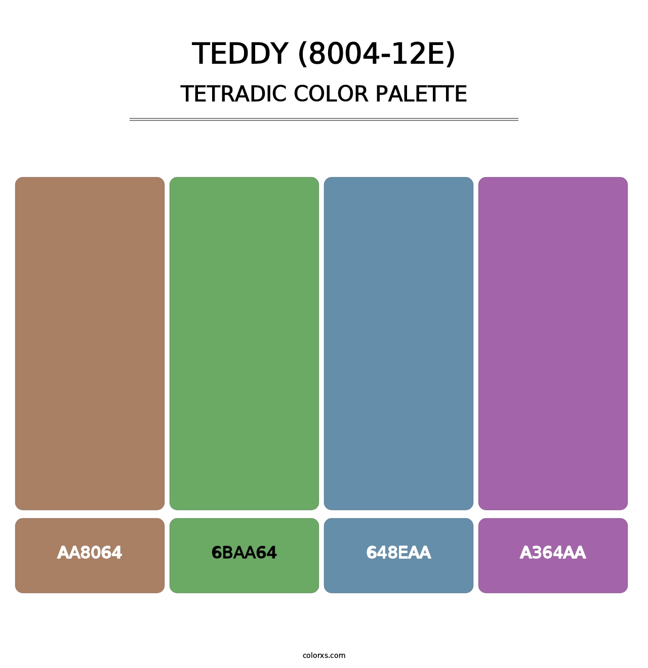 Teddy (8004-12E) - Tetradic Color Palette