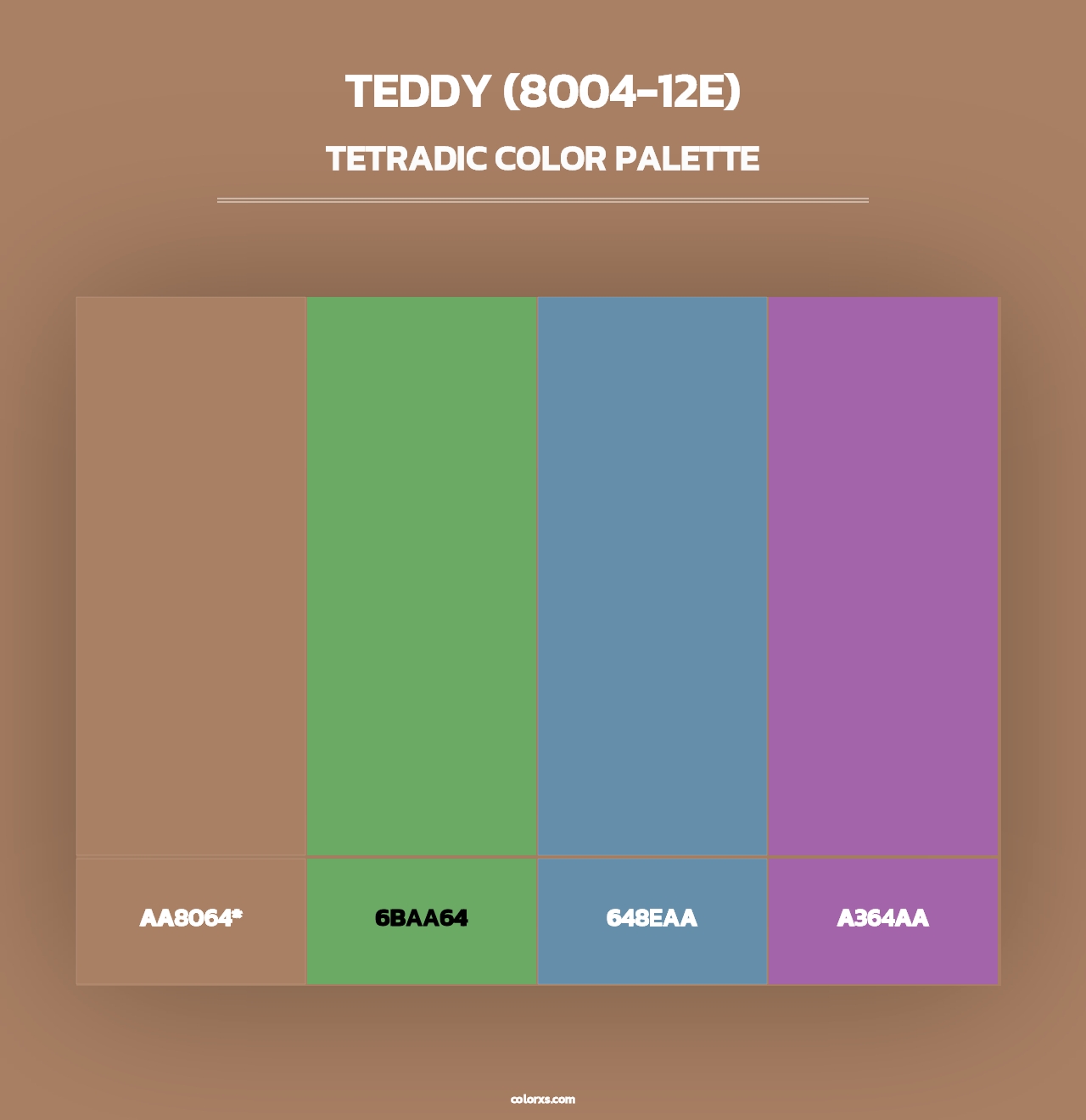 Teddy (8004-12E) - Tetradic Color Palette