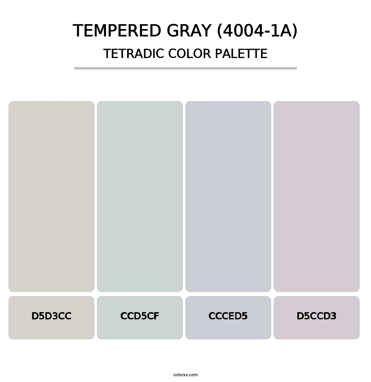 Tempered Gray (4004-1A) - Tetradic Color Palette