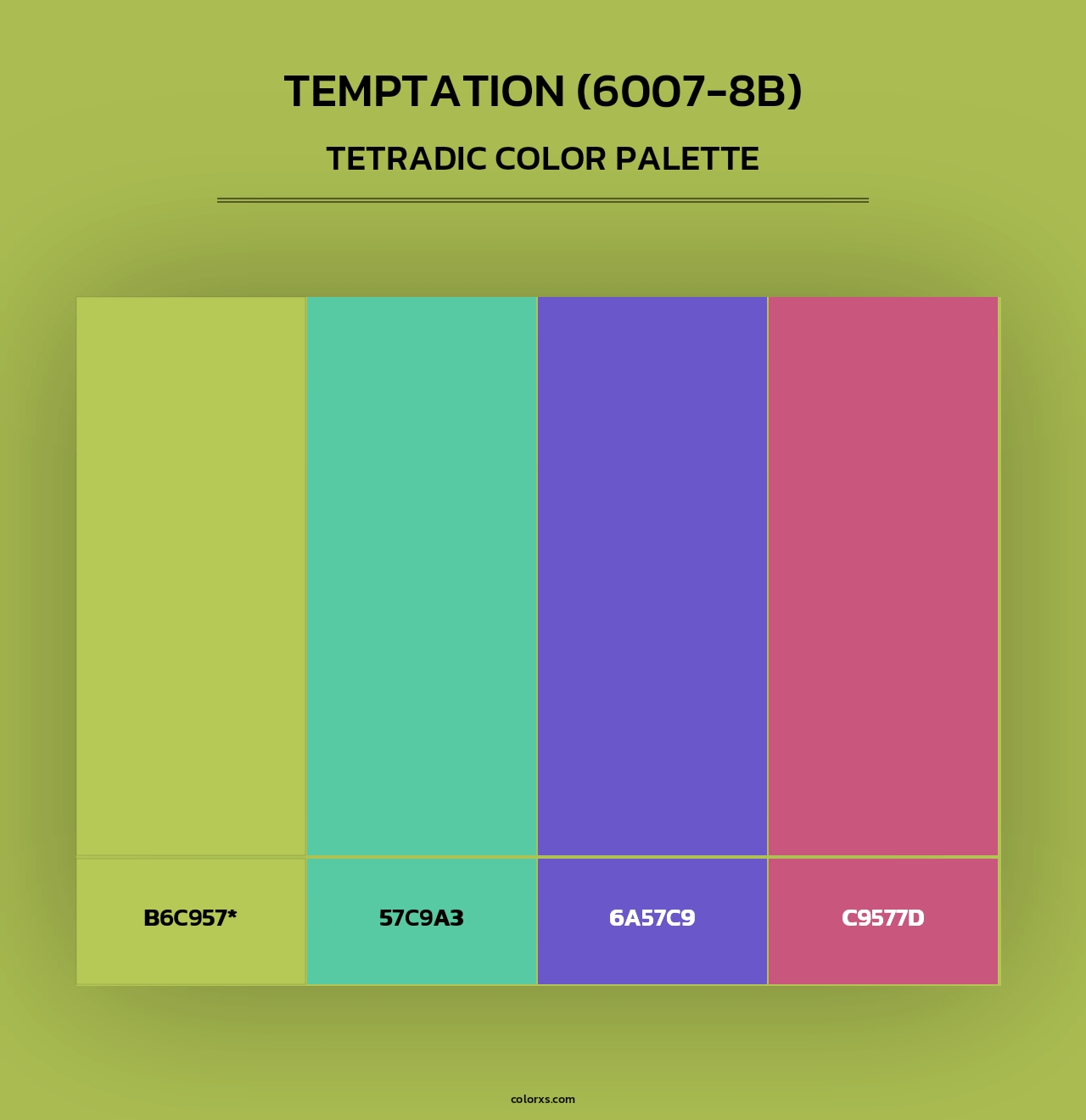Temptation (6007-8B) - Tetradic Color Palette
