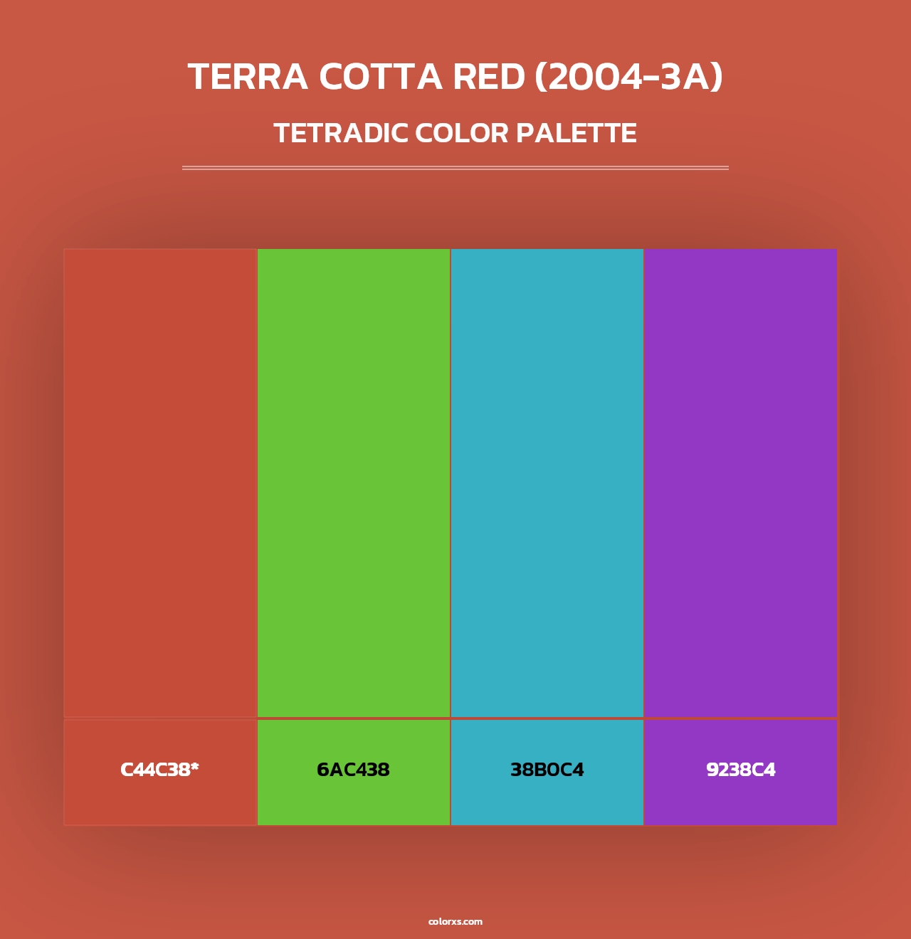 Terra Cotta Red (2004-3A) - Tetradic Color Palette