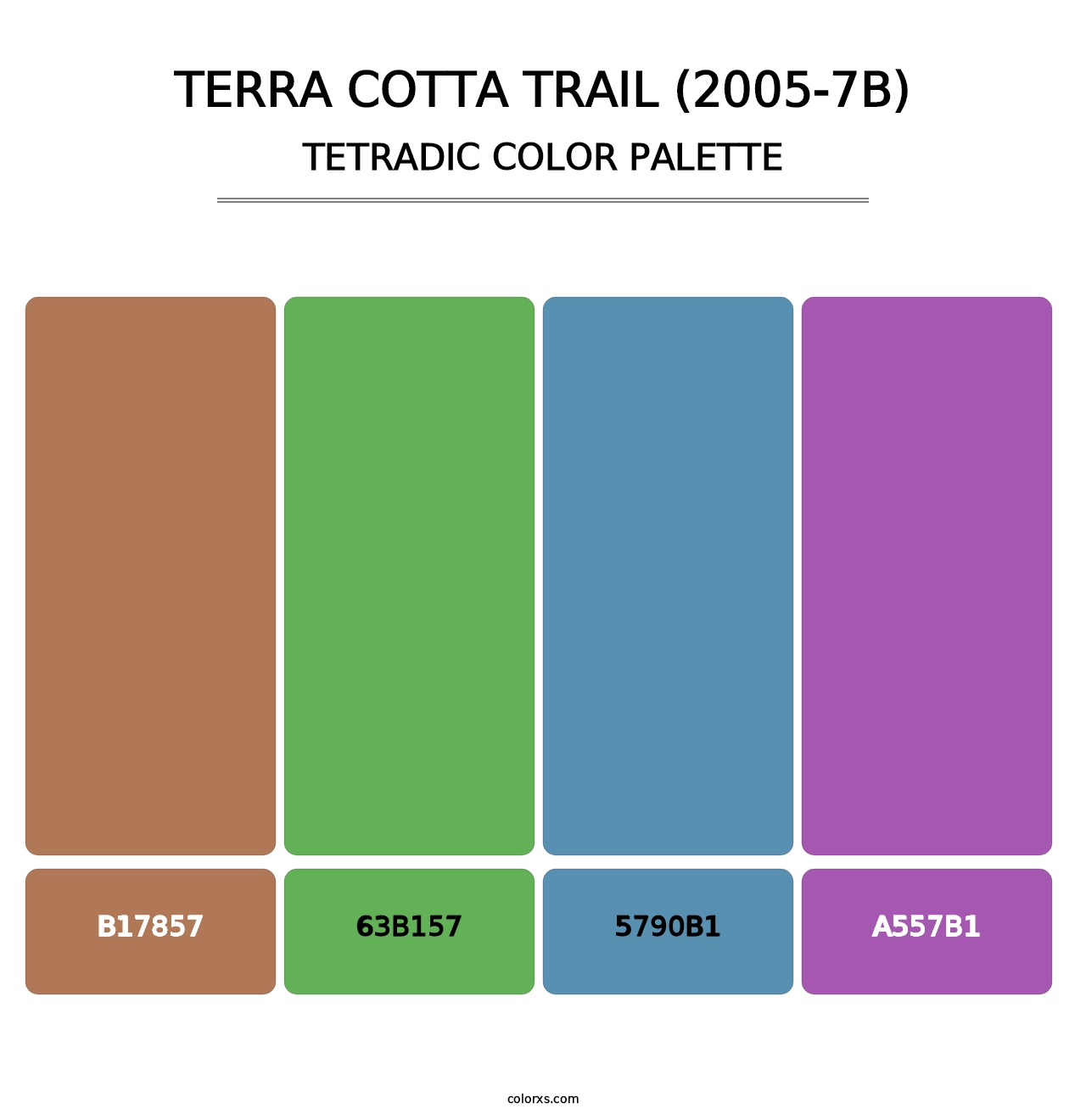 Terra Cotta Trail (2005-7B) - Tetradic Color Palette
