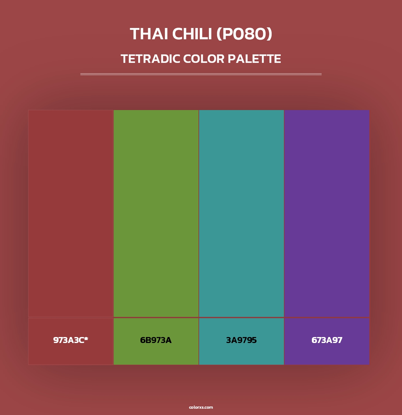 Thai Chili (P080) - Tetradic Color Palette